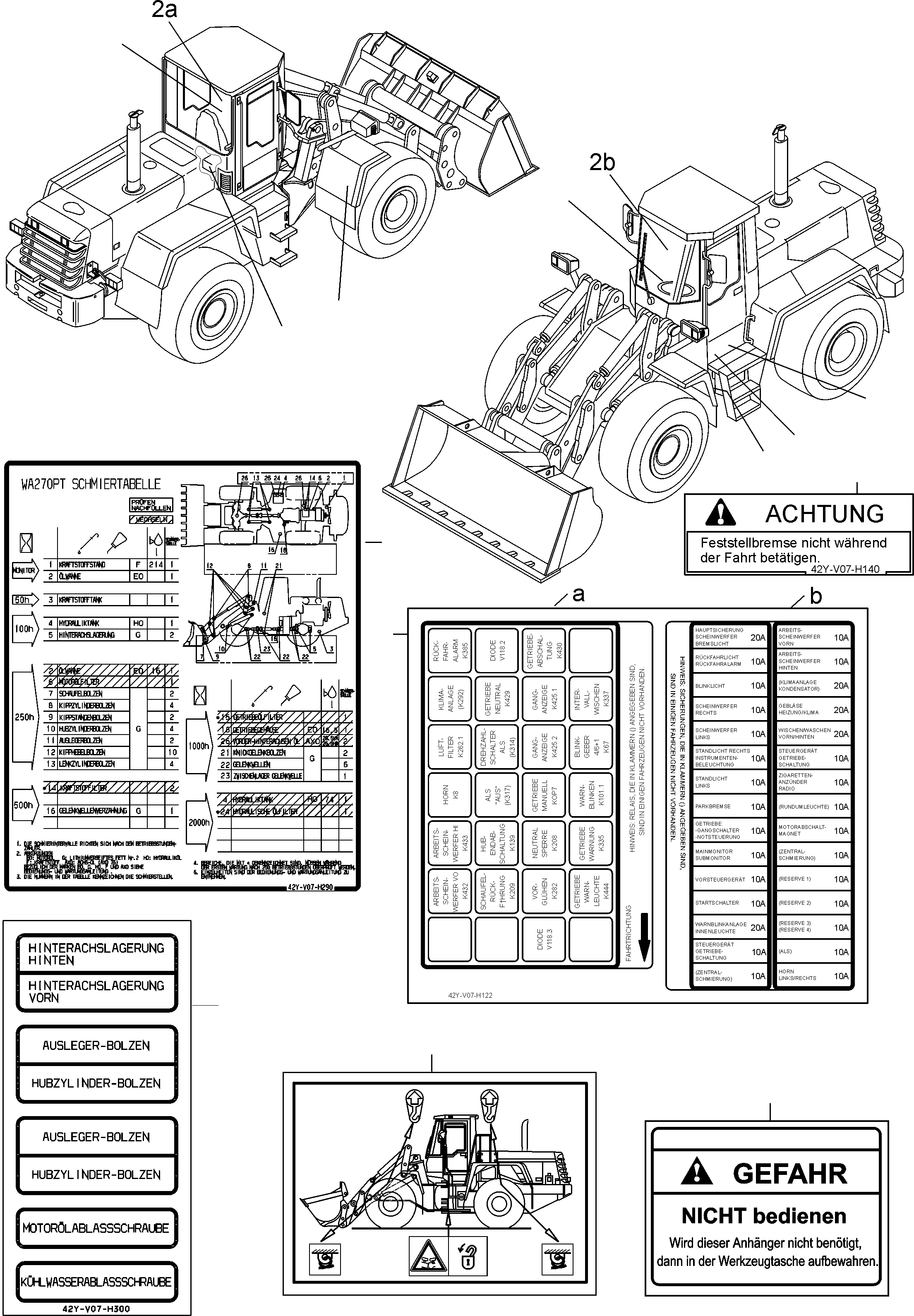 NOTE PLATE 42Y-V07-H290 KOMATSU