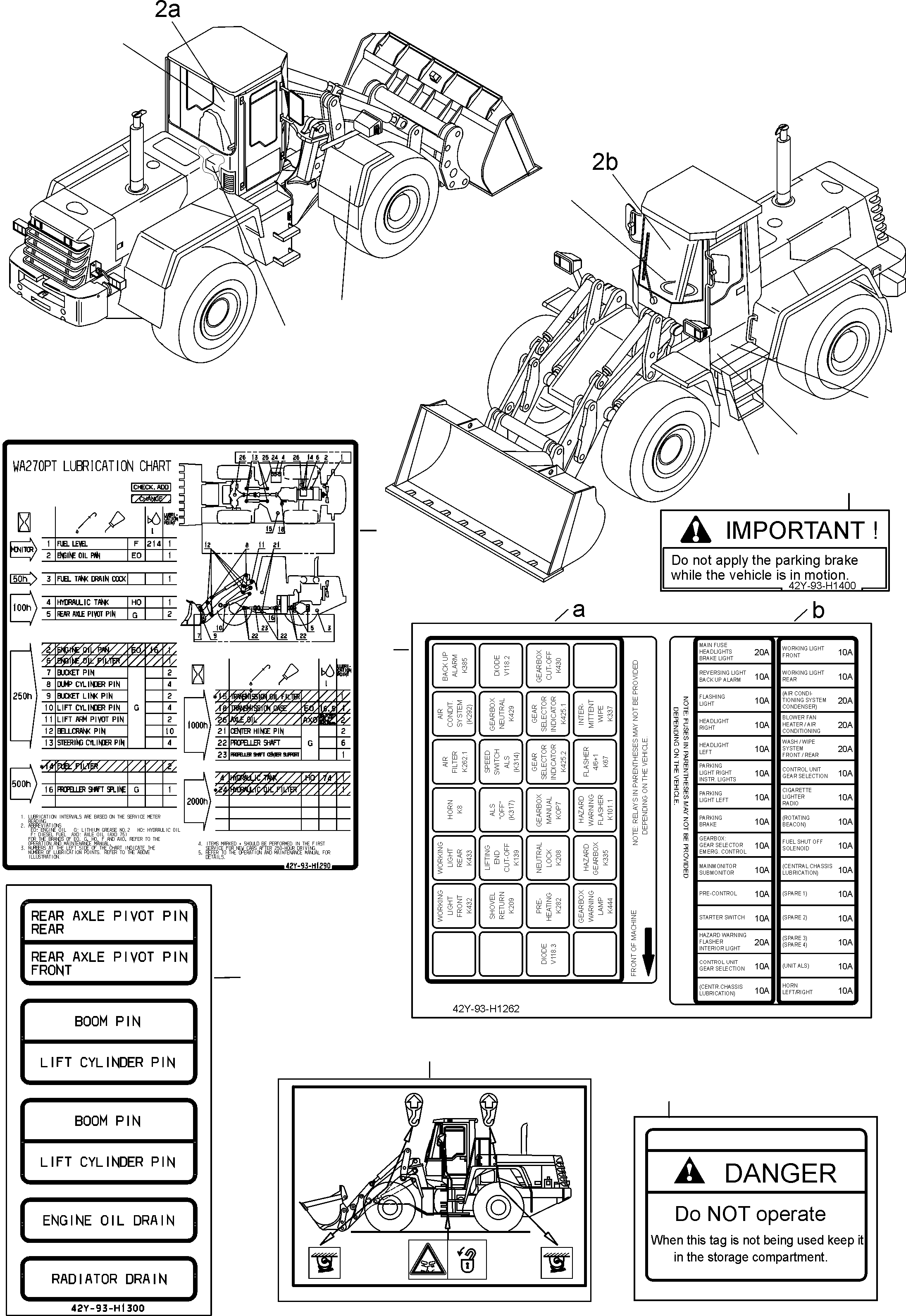 Наклейка 42Y-93-H1300 KOMATSU