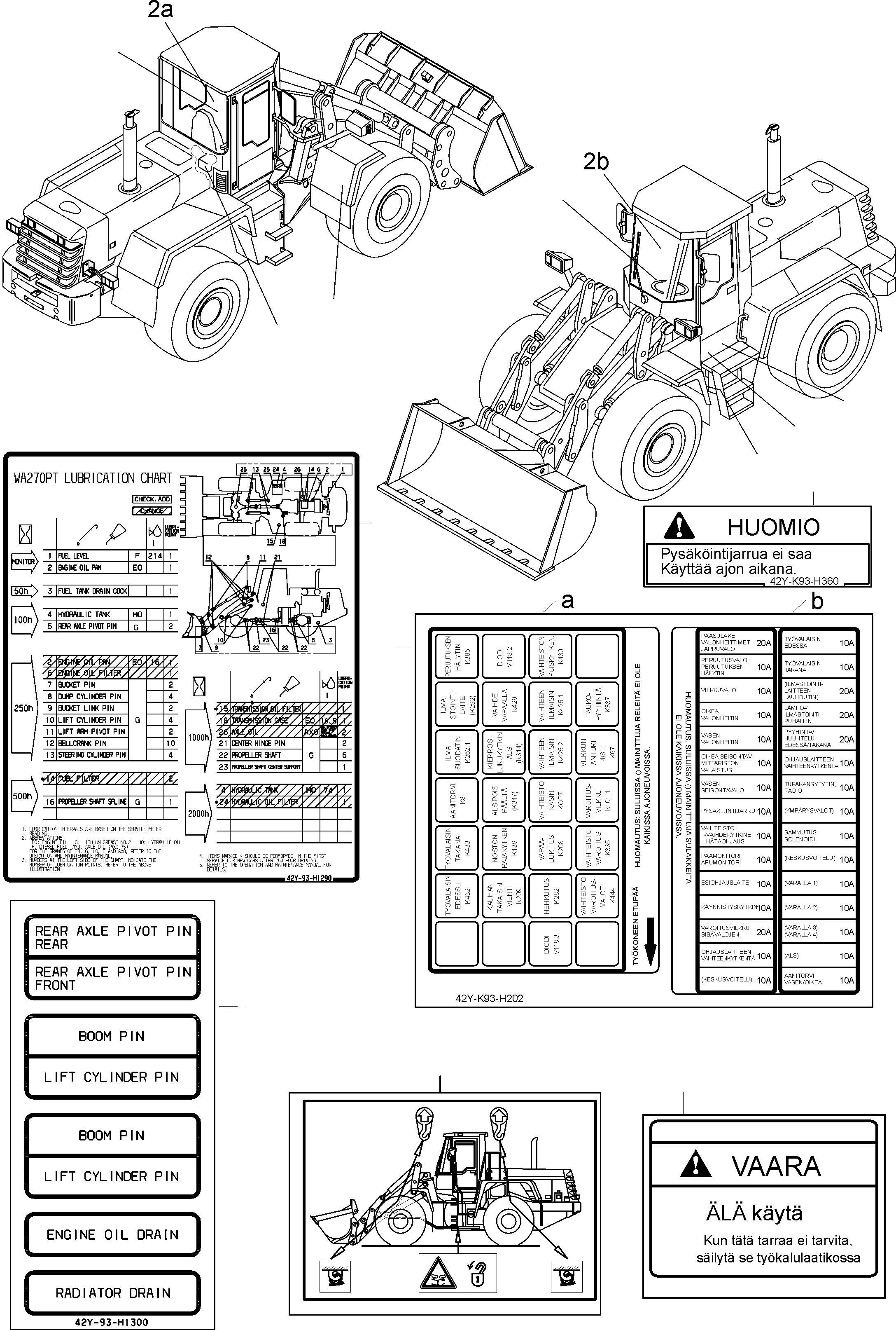 Предупреждающая табличка 42Y-K93-H360 KOMATSU