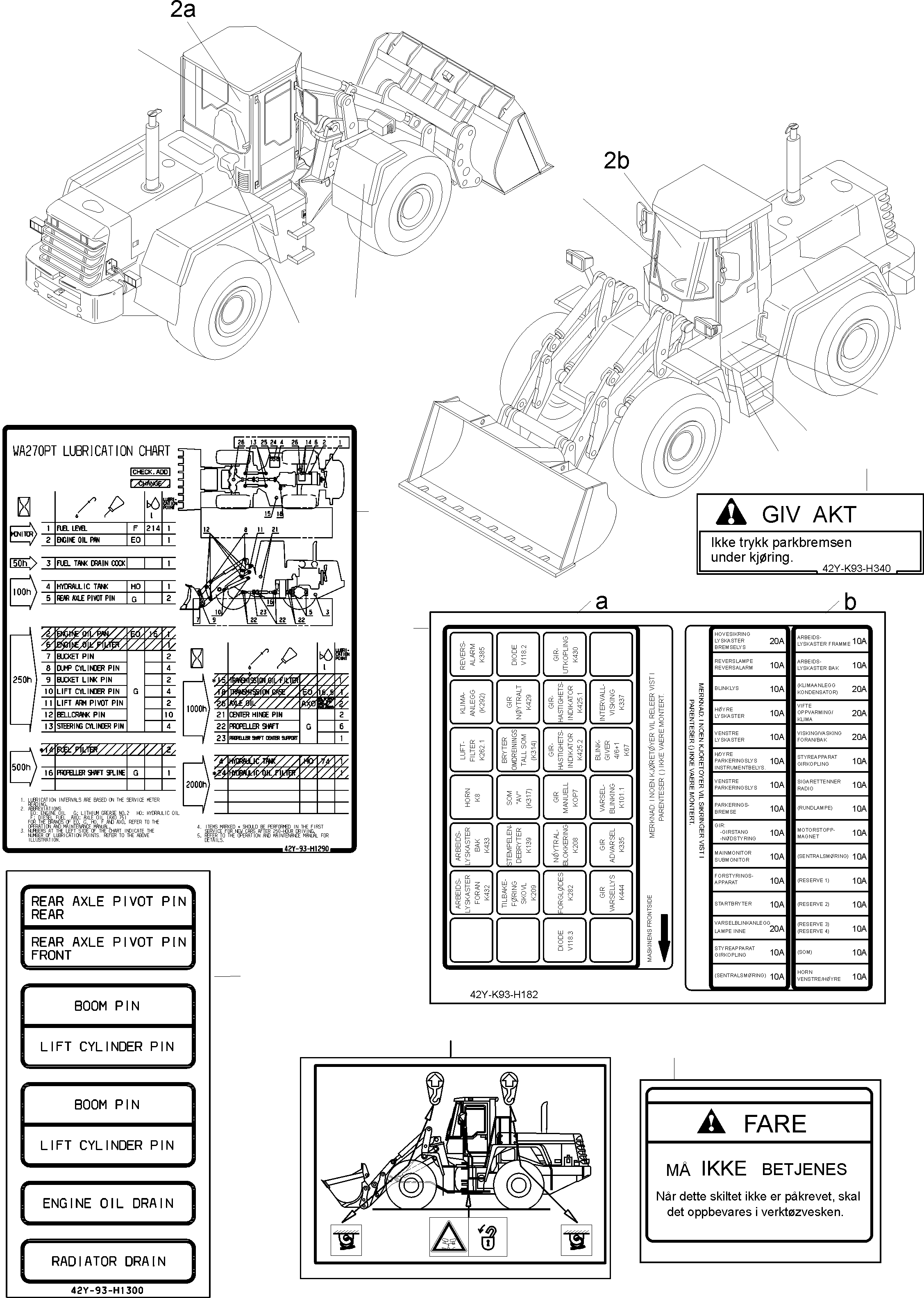 Предупреждающая табличка 42Y-K93-H340 KOMATSU