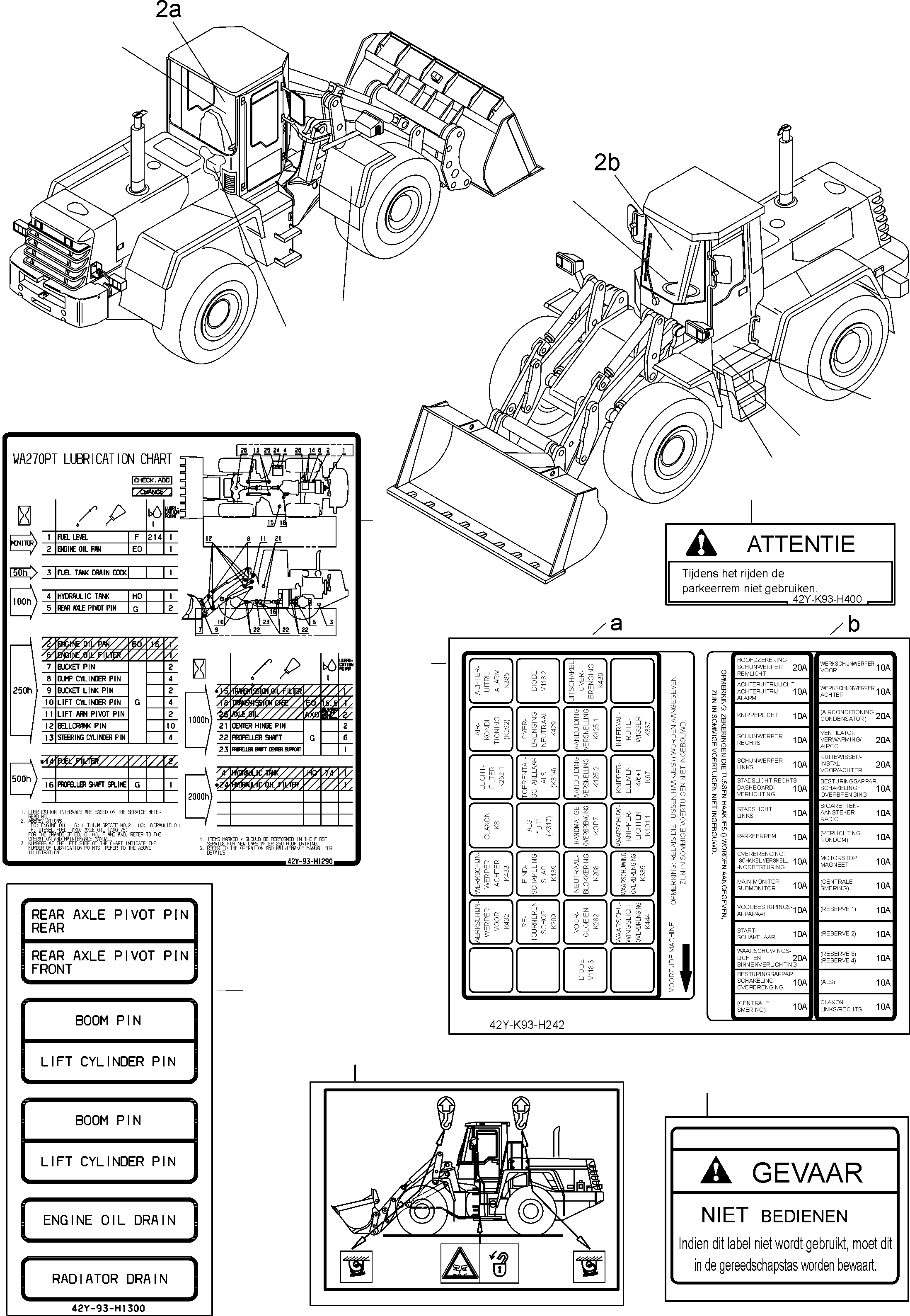 Предупреждающая табличка 42Y-K93-H400 KOMATSU