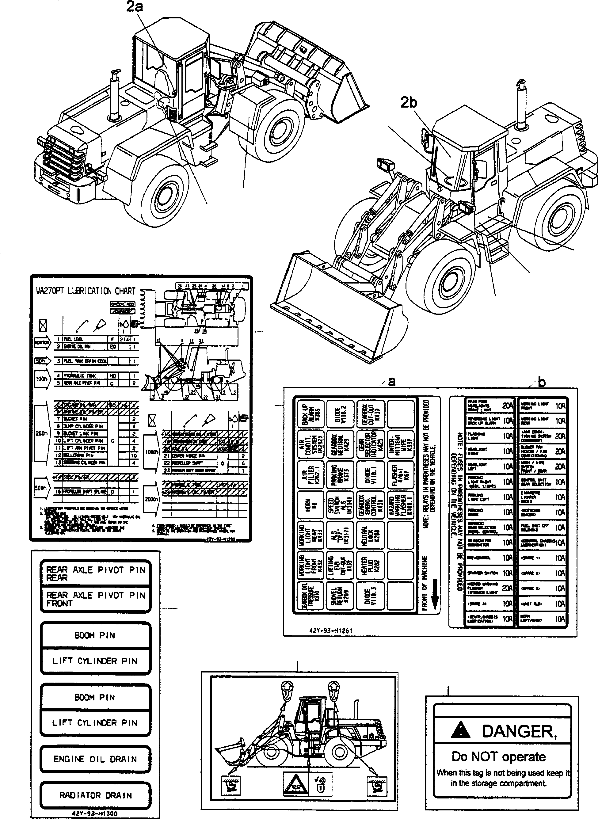 Наклейка 42Y-93-H1261 KOMATSU