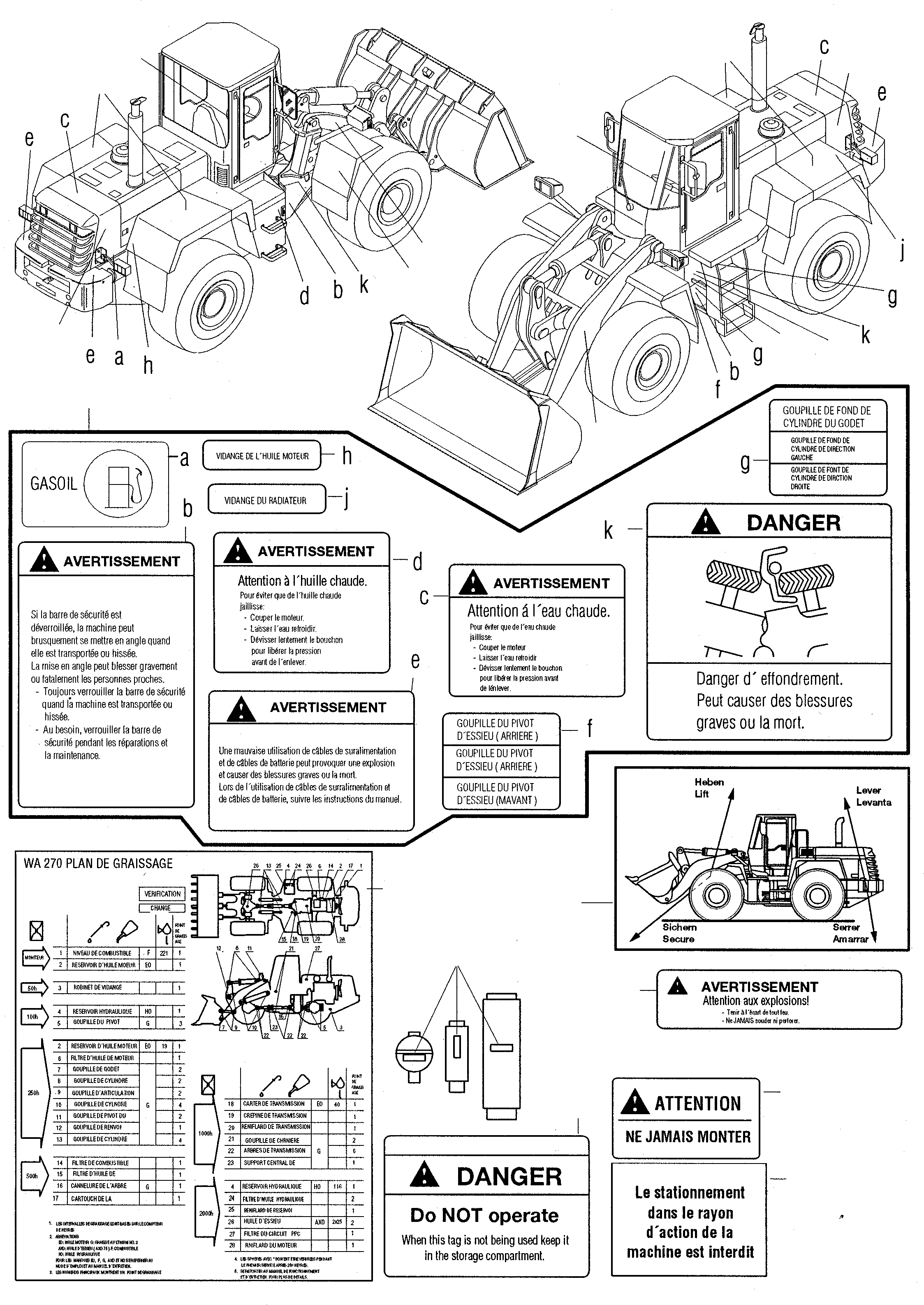 Предупреждающая табличка 424-933-H020 KOMATSU