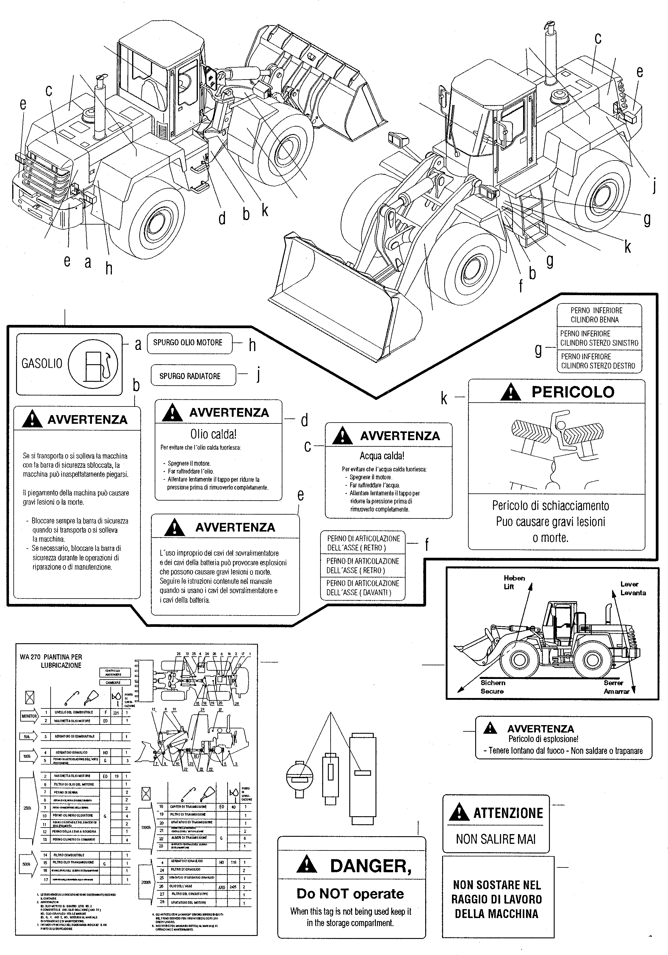 Предупреждающая табличка 09659-56000 KOMATSU