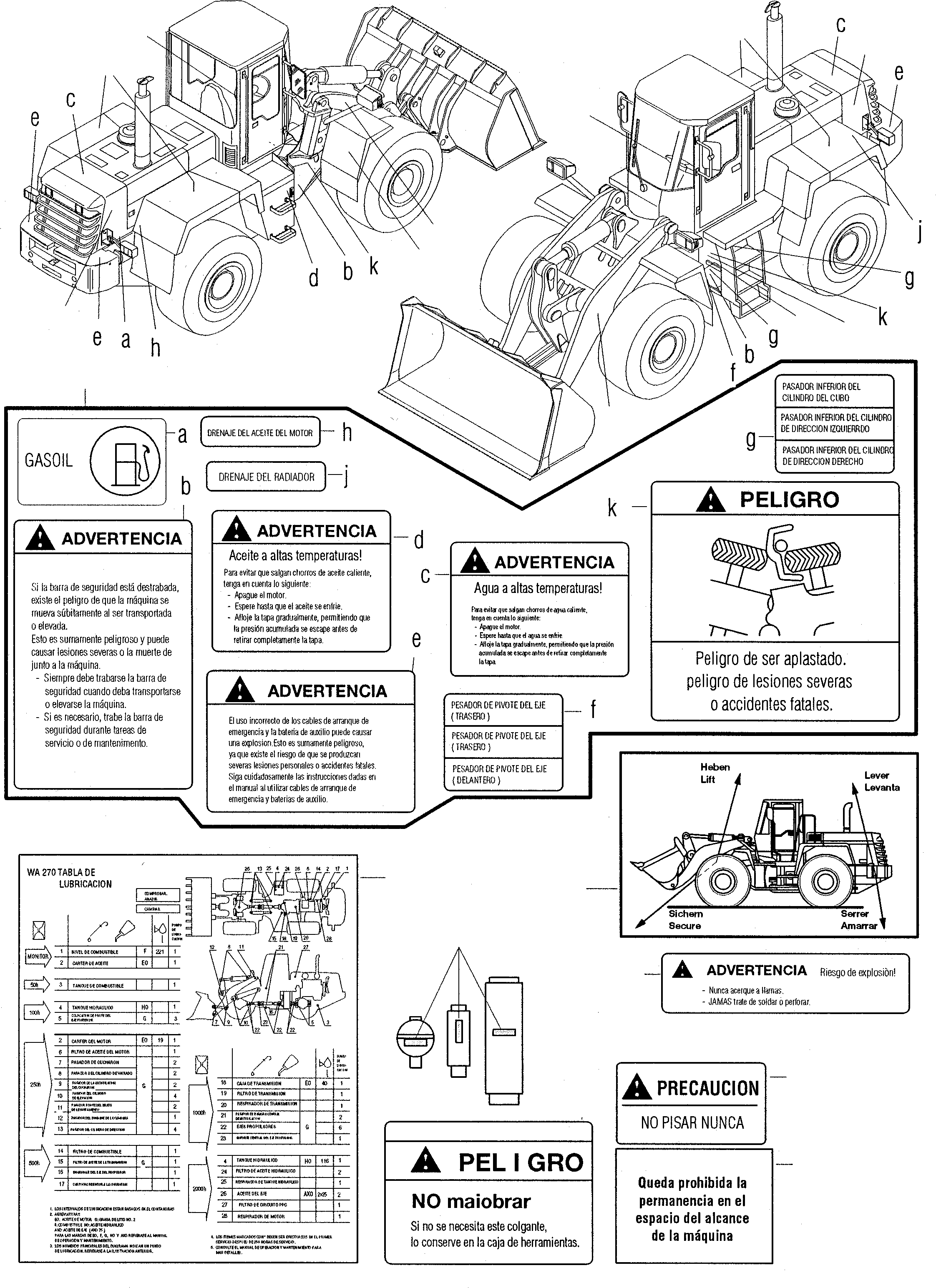 Предупреждающая табличка 421-K93-H550 KOMATSU