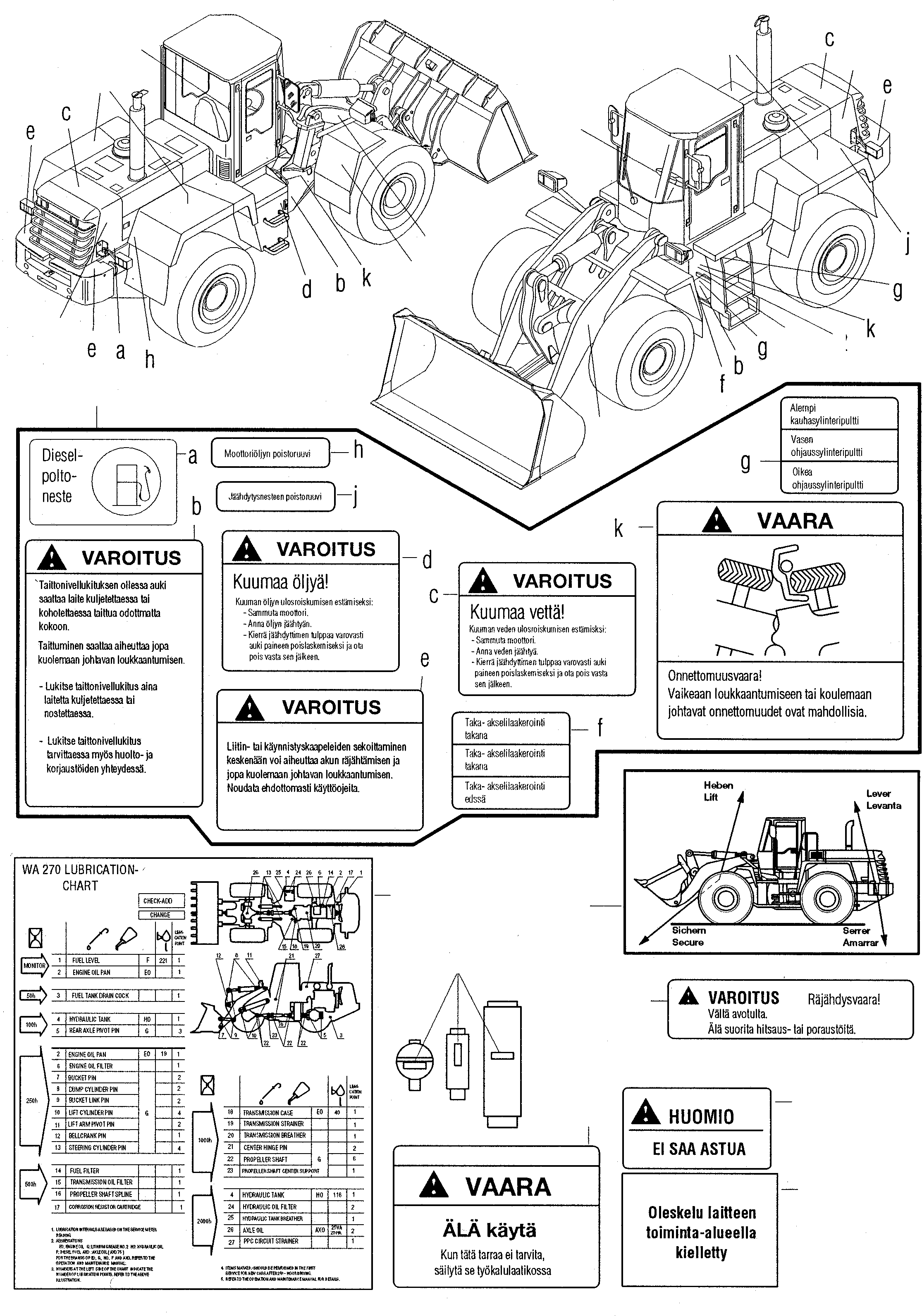 Предупреждающая табличка 421-K93-H260 KOMATSU