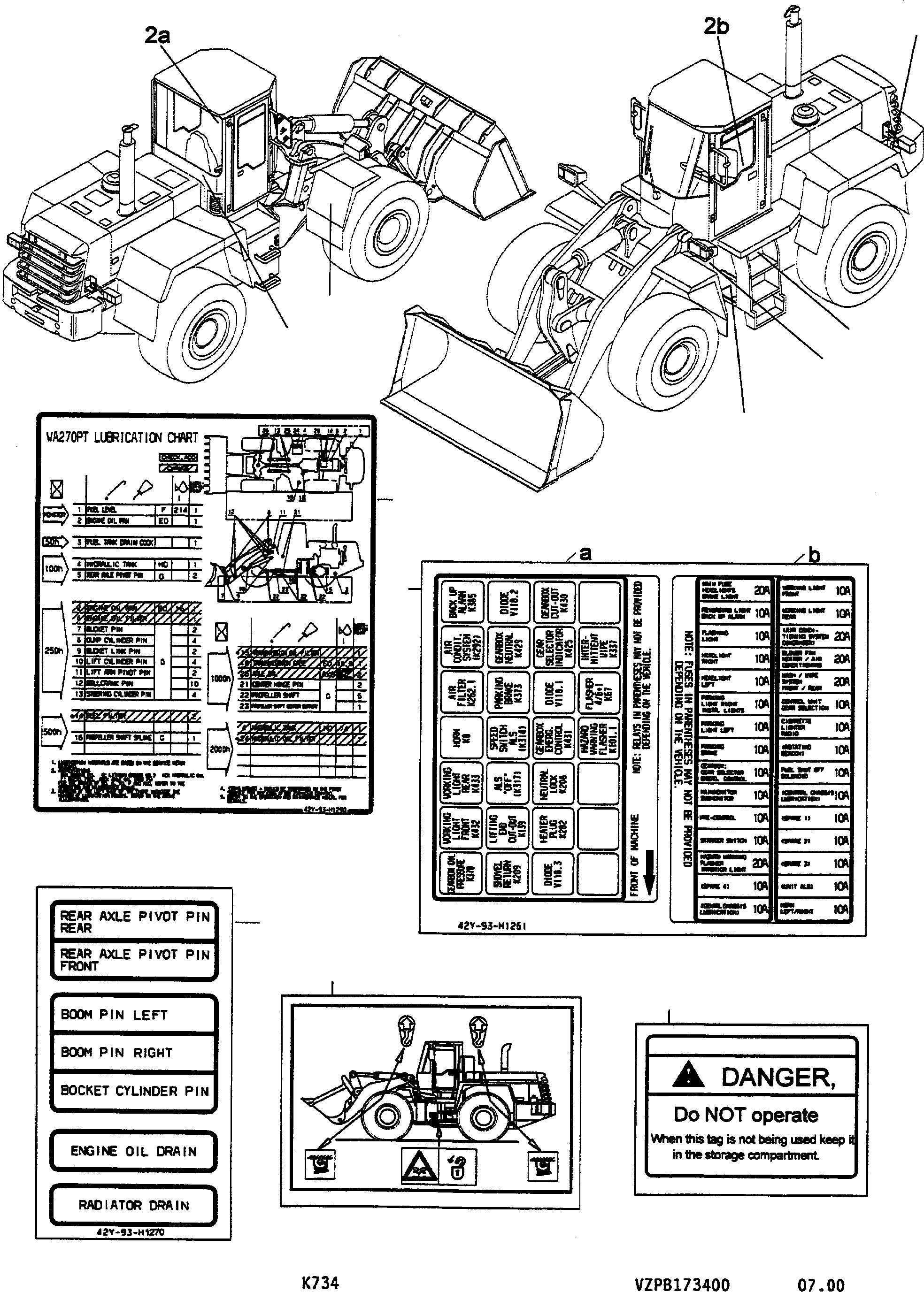 Наклейка 42Y-93-H1270 KOMATSU