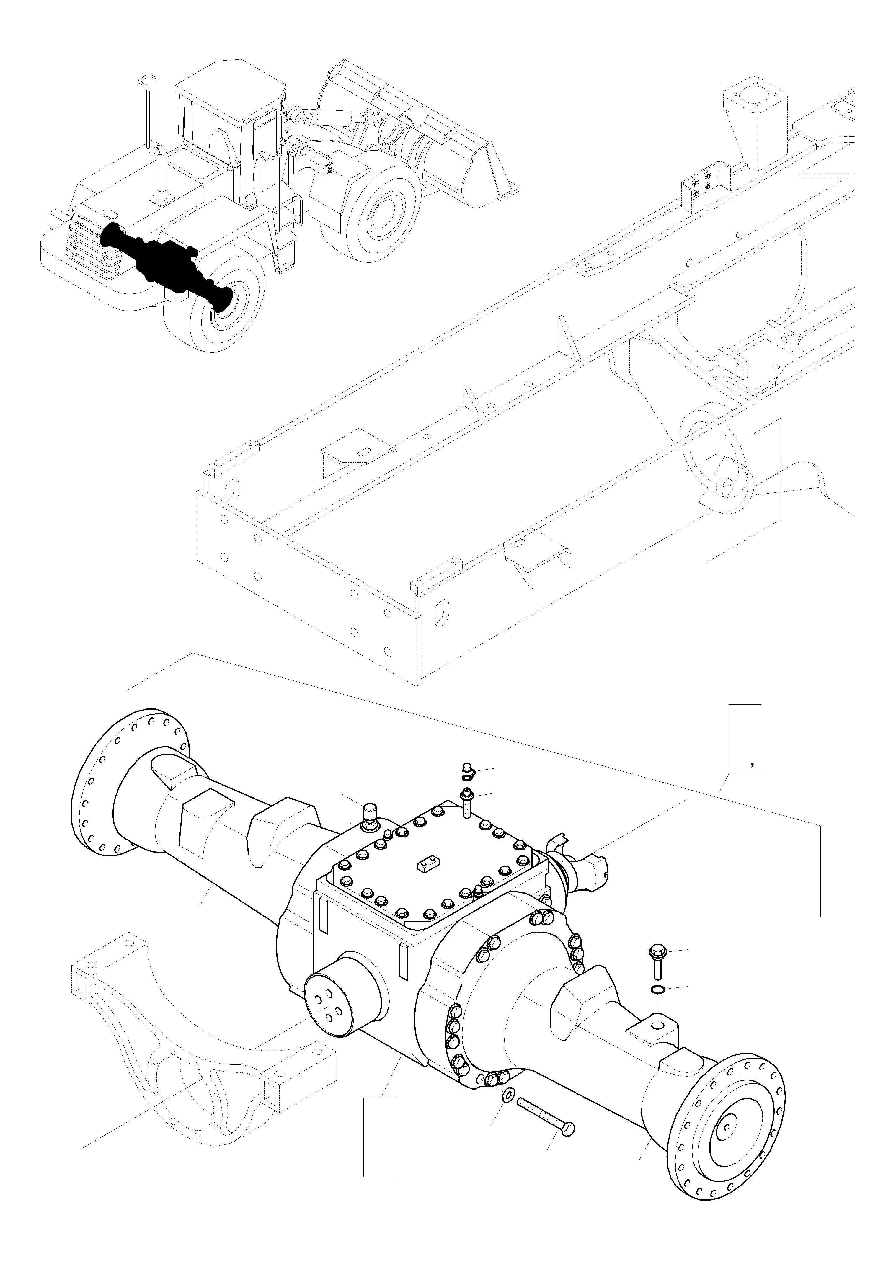 AXLE ASS'Y,REAR 419-23-20012 KOMATSU