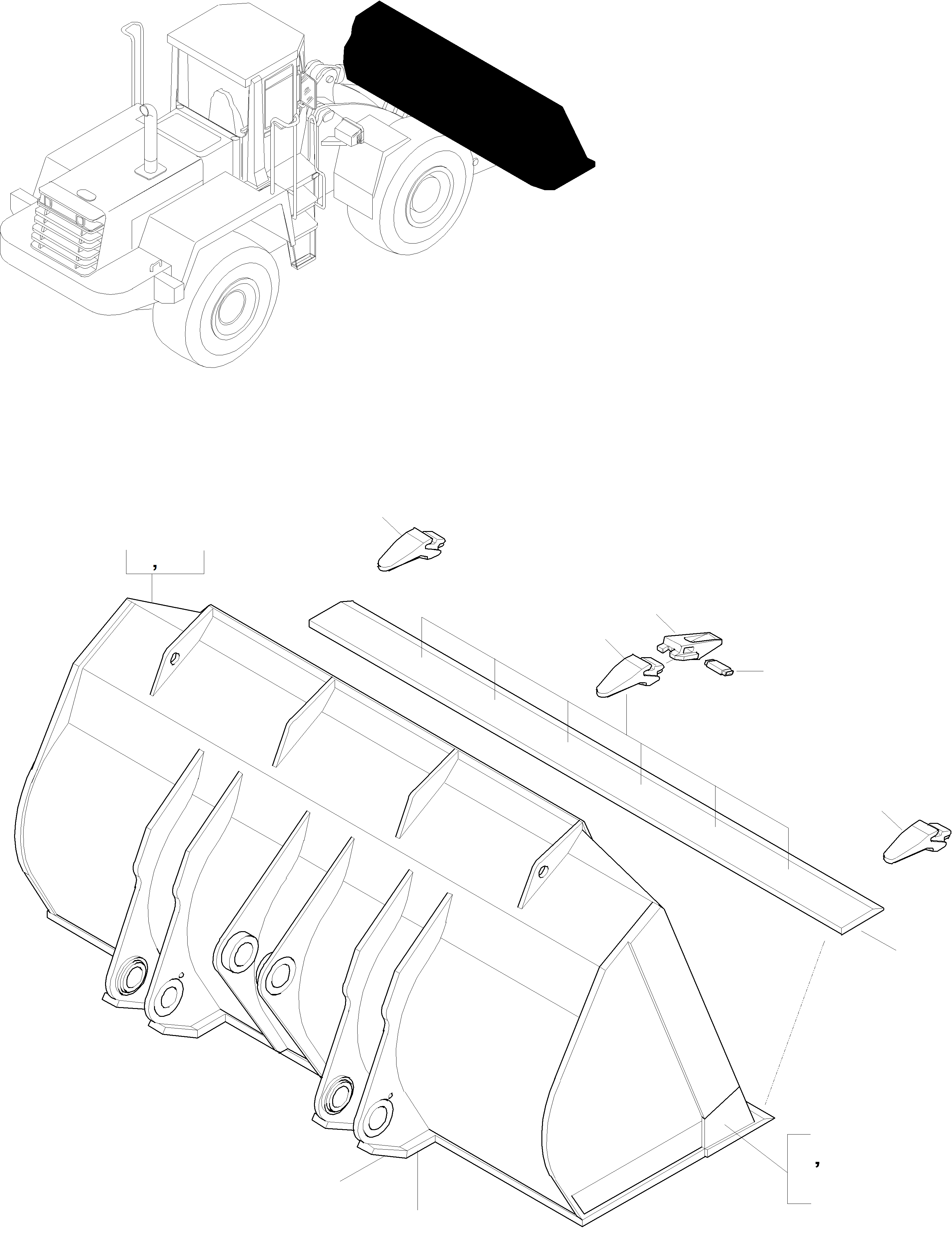 Ковш 419-70-H2C13 KOMATSU