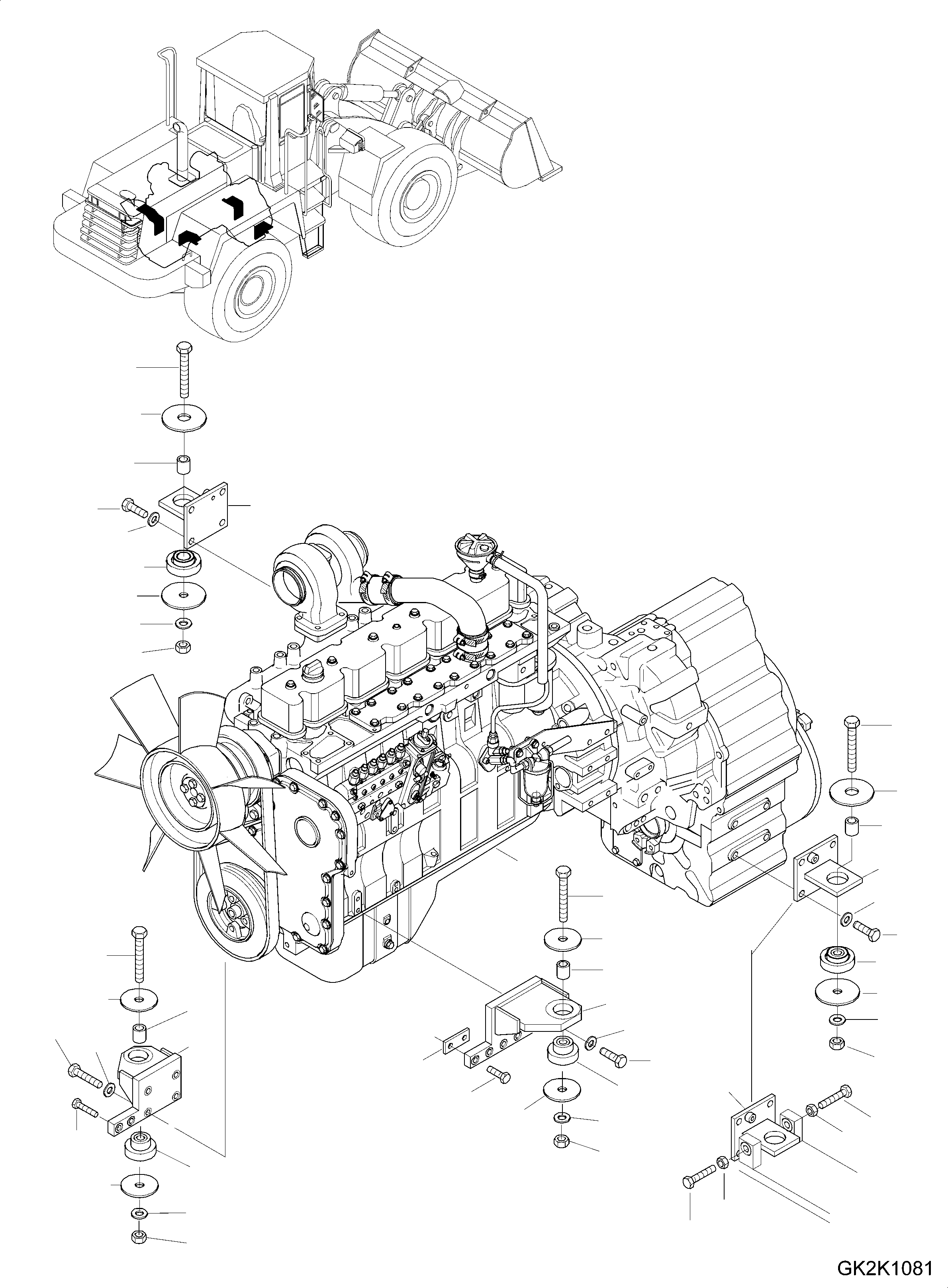 ENGINE 419-01-H2160 KOMATSU