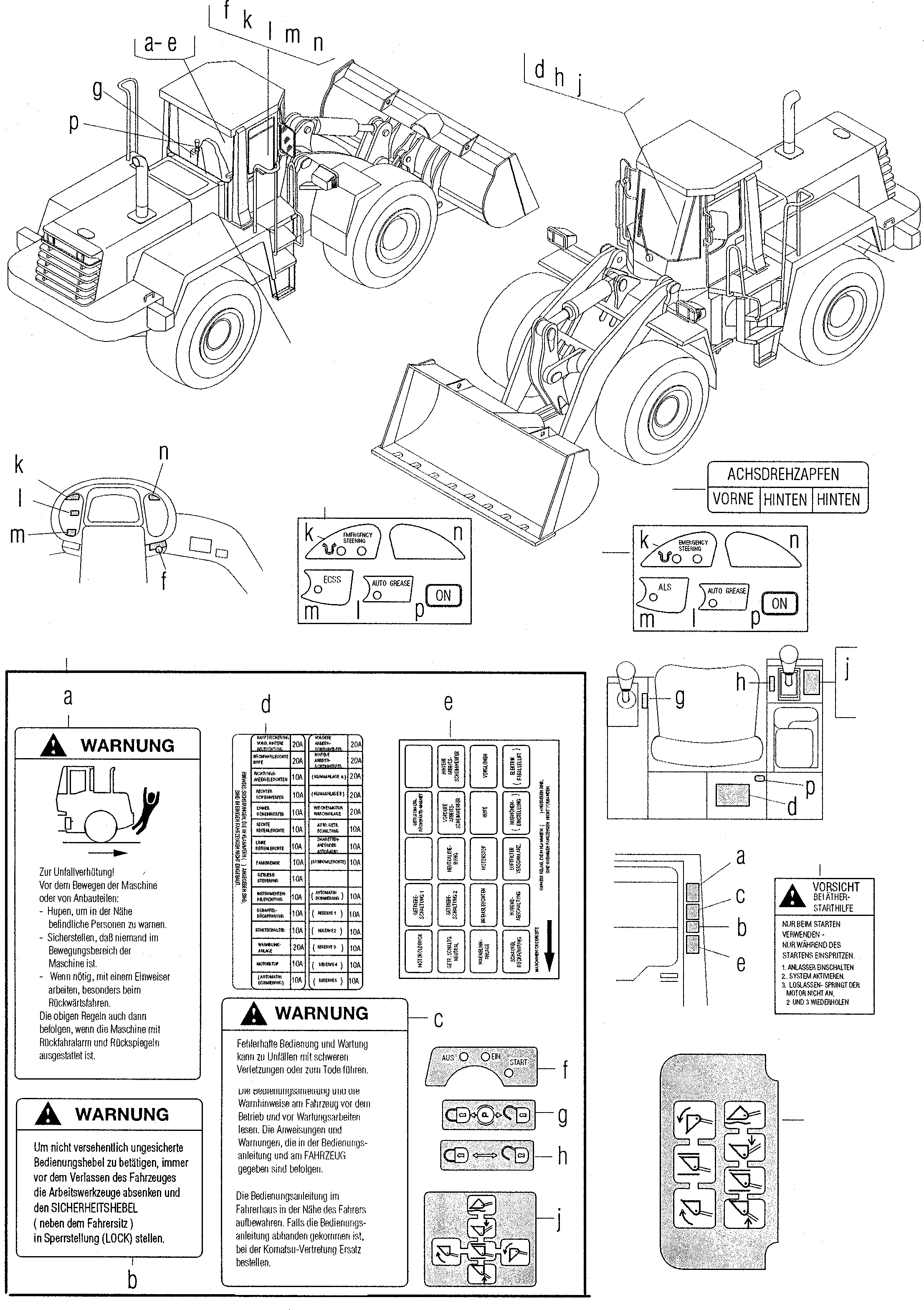 NOTE PLATE 424-V07-K230 KOMATSU