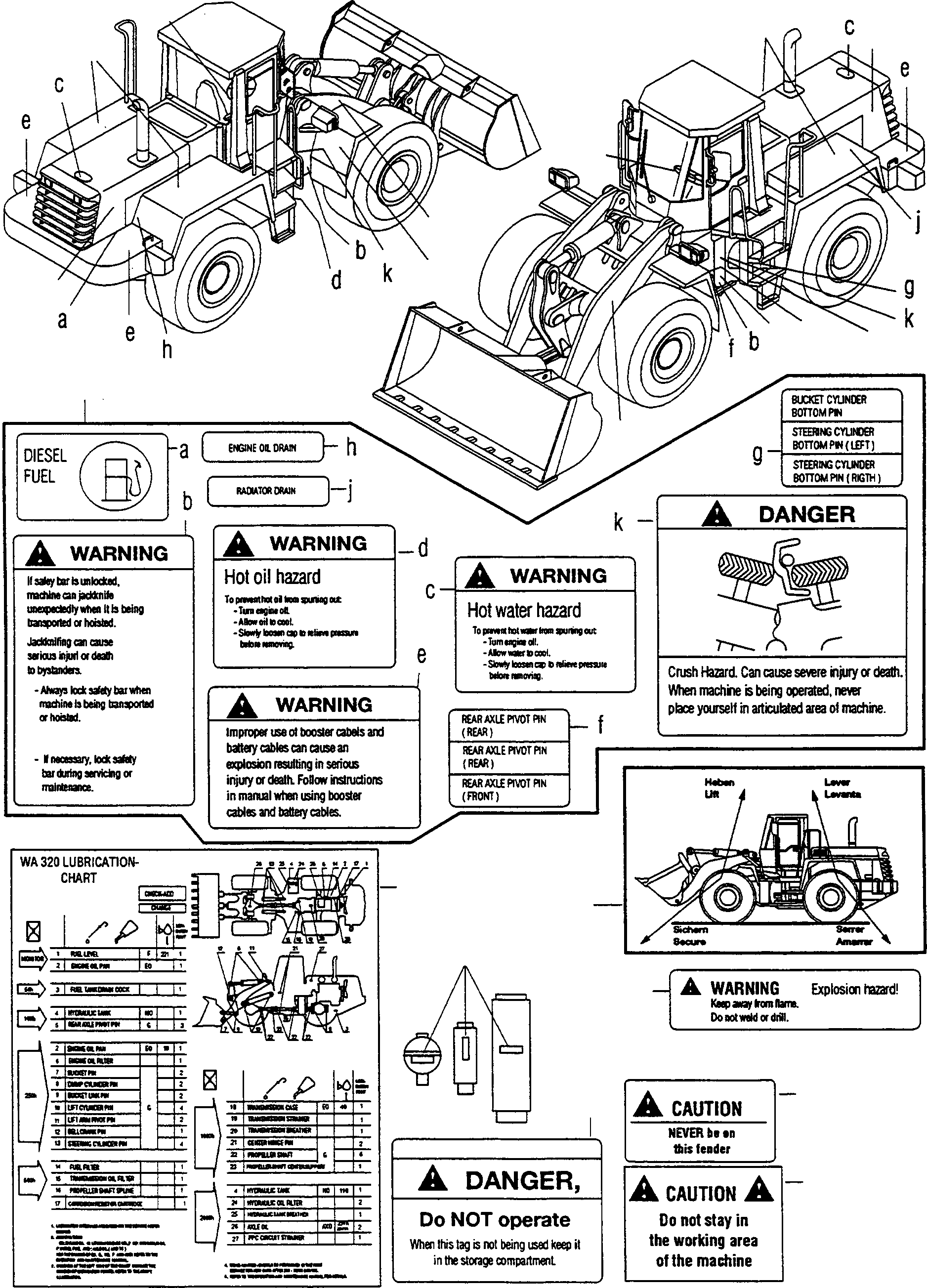NOTE PLATE 419-93-21230 KOMATSU