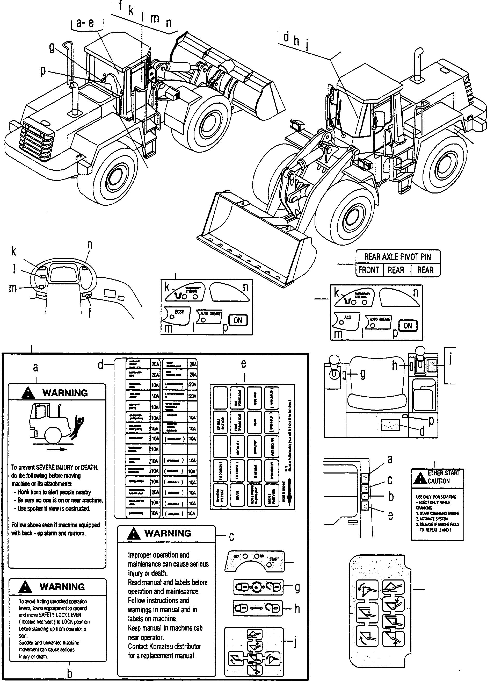 Наклейка 419-93-21220 KOMATSU