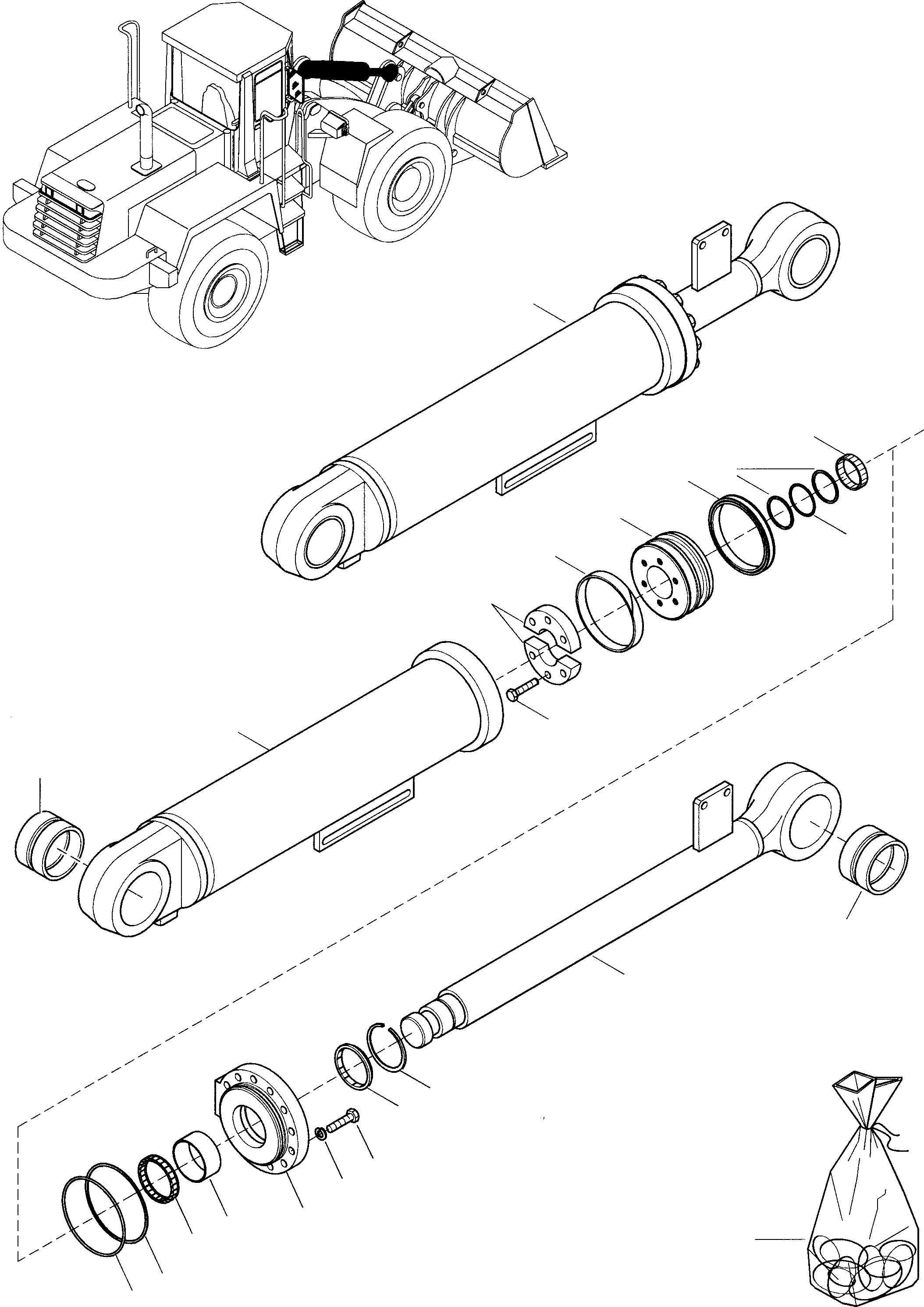 BUCKET CYLINDER 419-V50-H021 KOMATSU