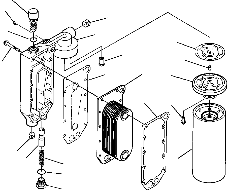 COVER ASSEMBLY, LUBE OIL COOLER 1295 177 H2 KOMATSU