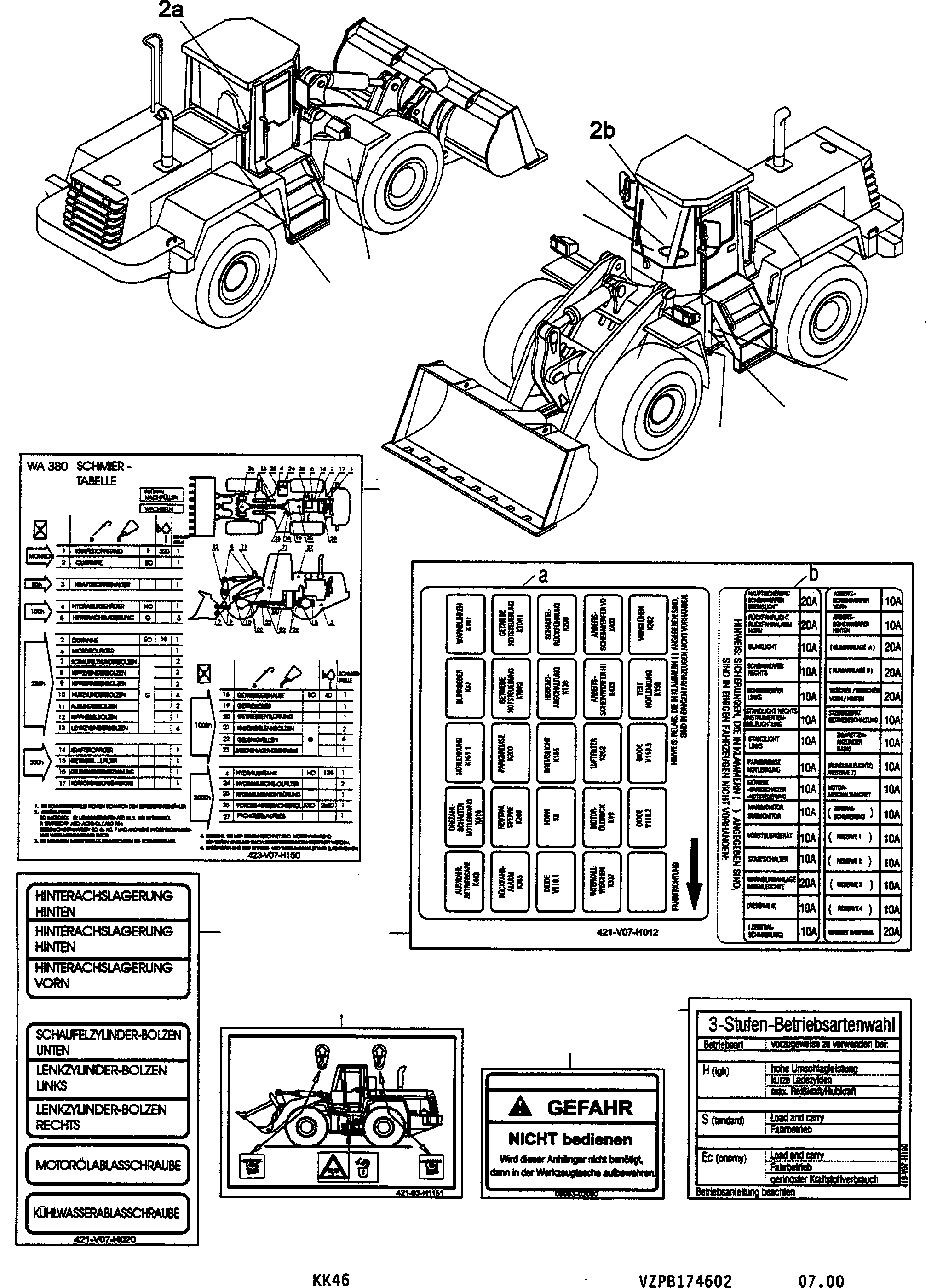 NOTE PLATE 423-V07-H150 KOMATSU