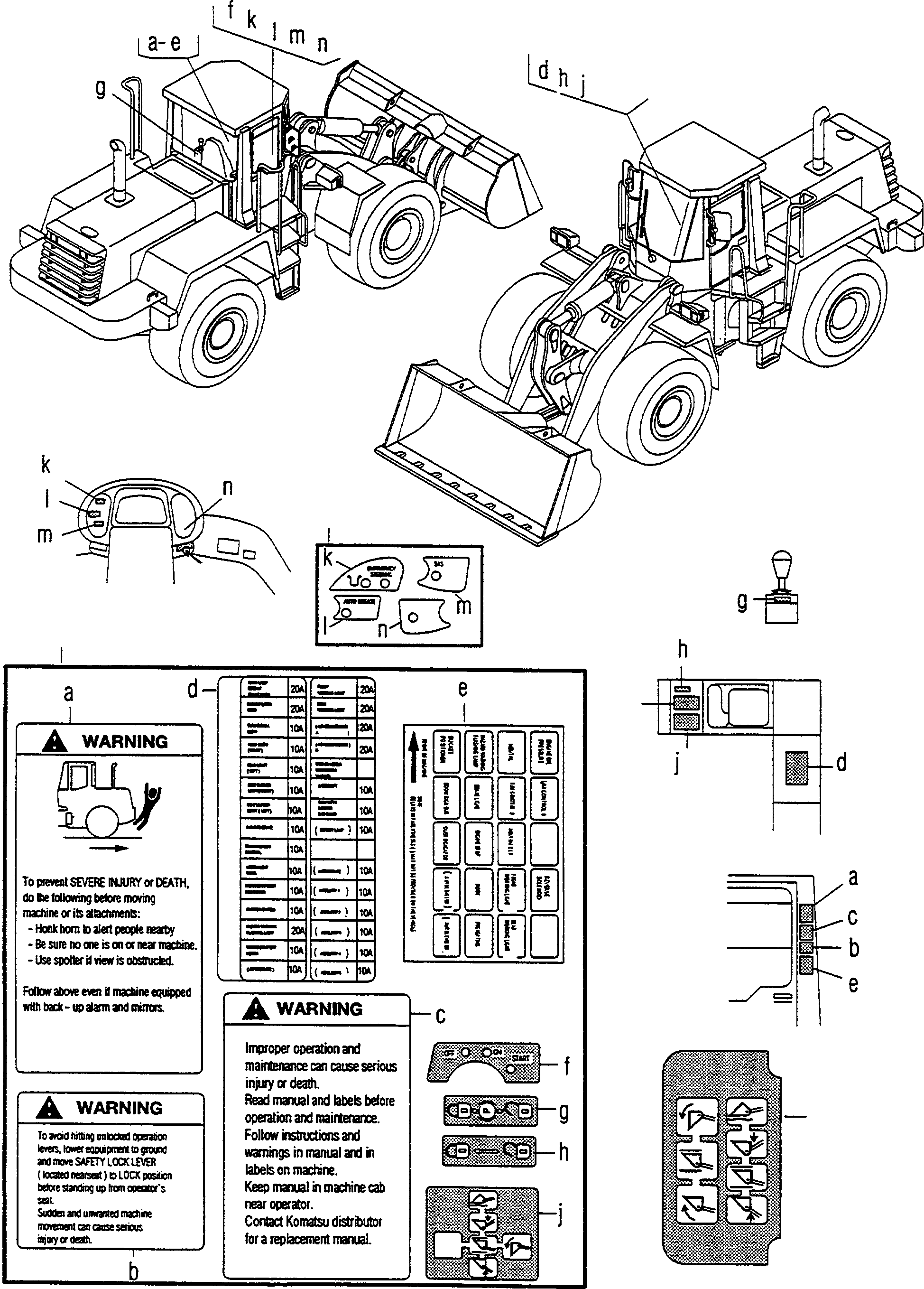 Наклейка 421-93-21320 KOMATSU