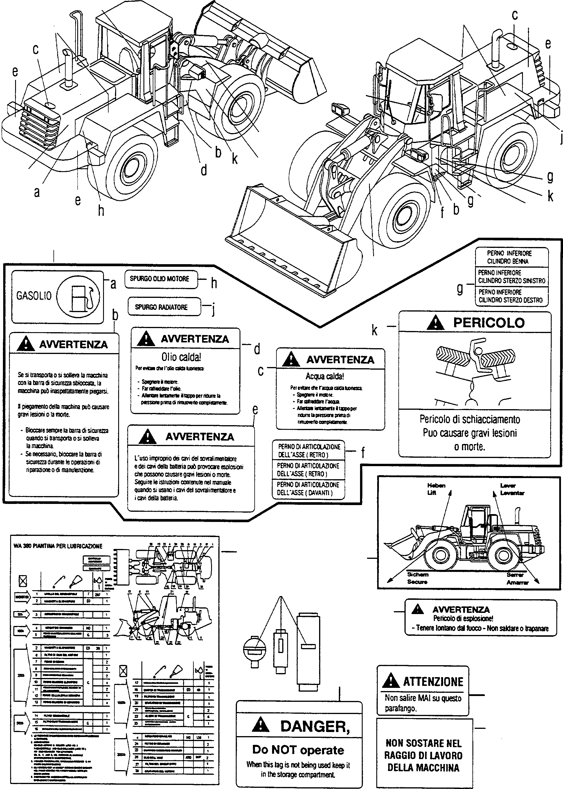 NOTE PLATE 423-V05-2130 KOMATSU