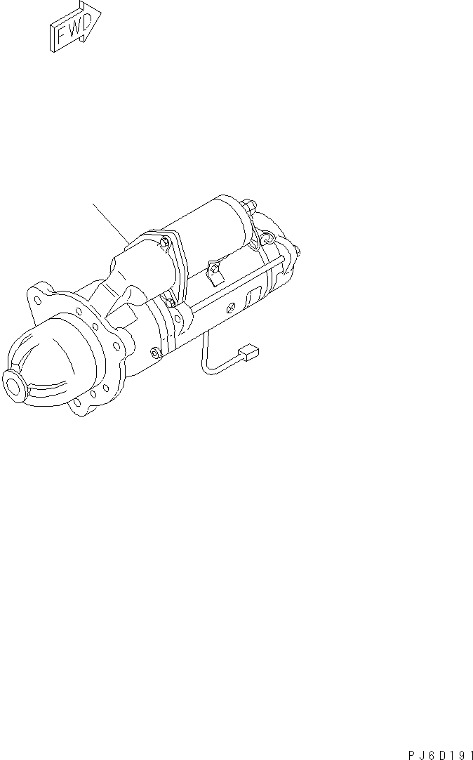 STARTING MOTOR ASS'Y,(7.5KW) (SEE FIG.A621P-02A0) (\0\600-863-5710) KOMATSU