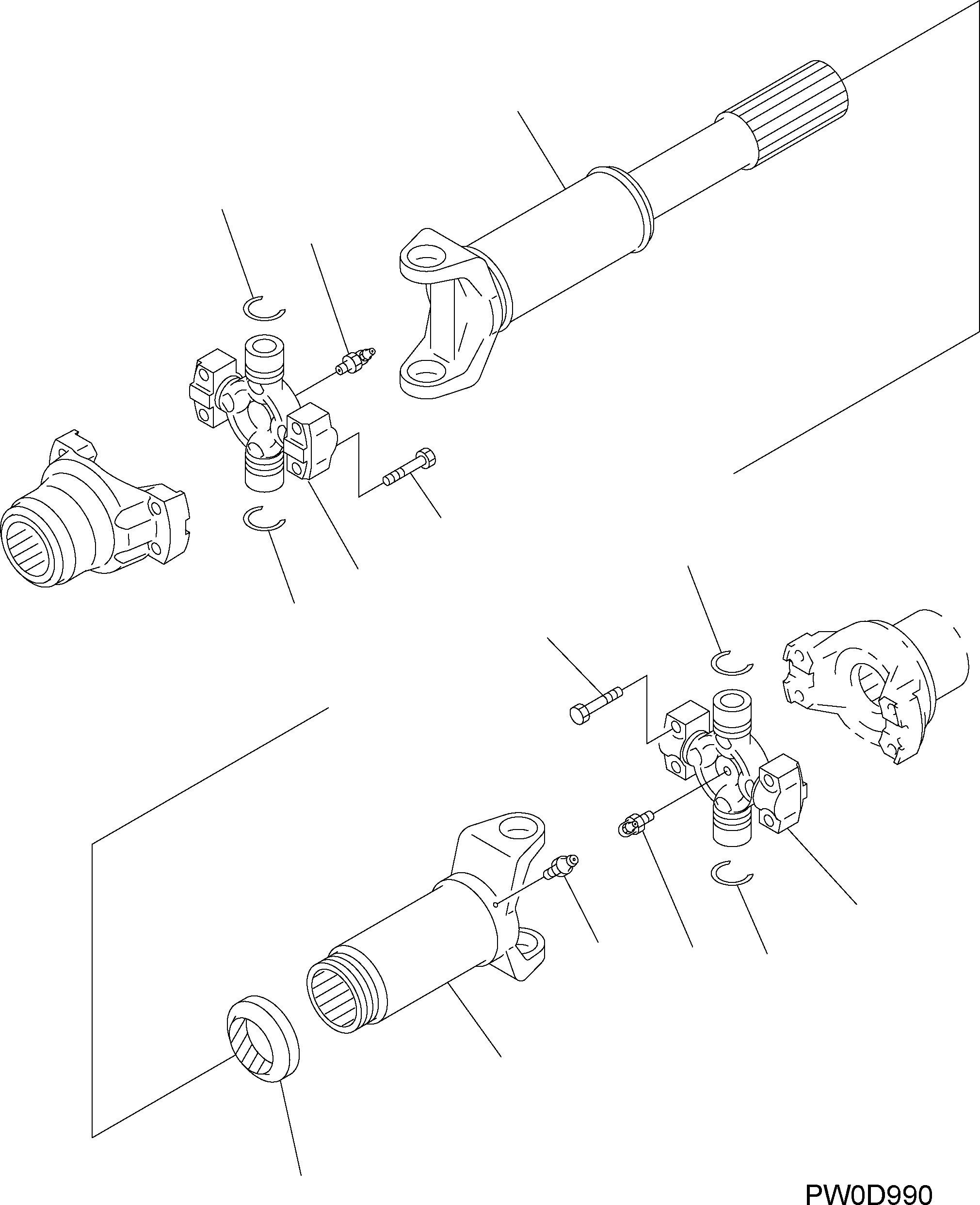 PROPELLER SHAFT A.,CENTER 423-20-32111 KOMATSU