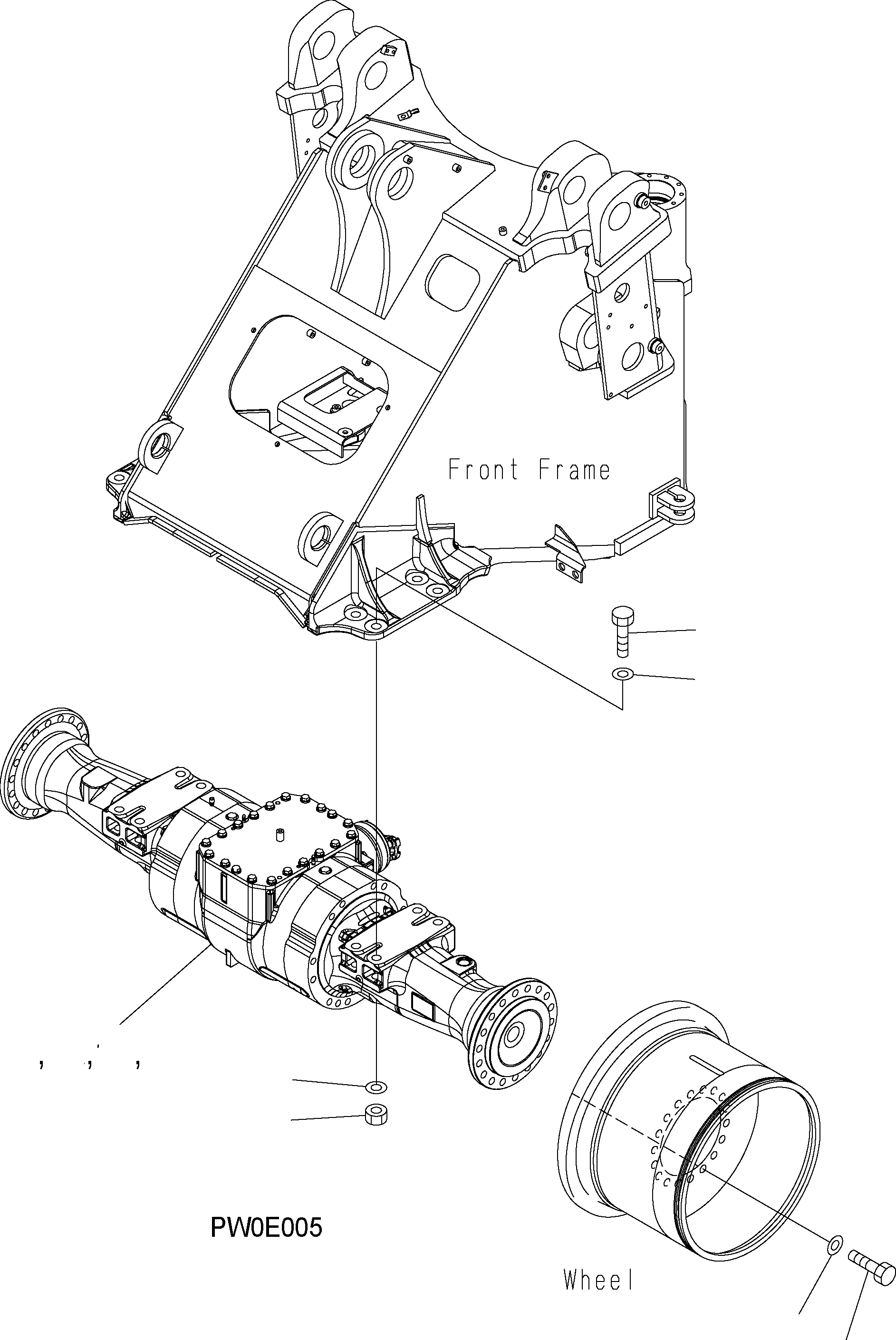 AXLE ASS'Y,FRONT (LIMITED SLIP DIFF.) 423-22-30051 KOMATSU