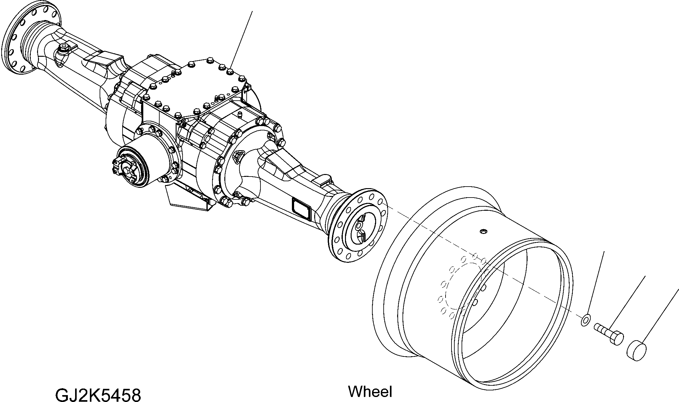 AXLE ASS'Y,REAR (423-23-30001) KOMATSU