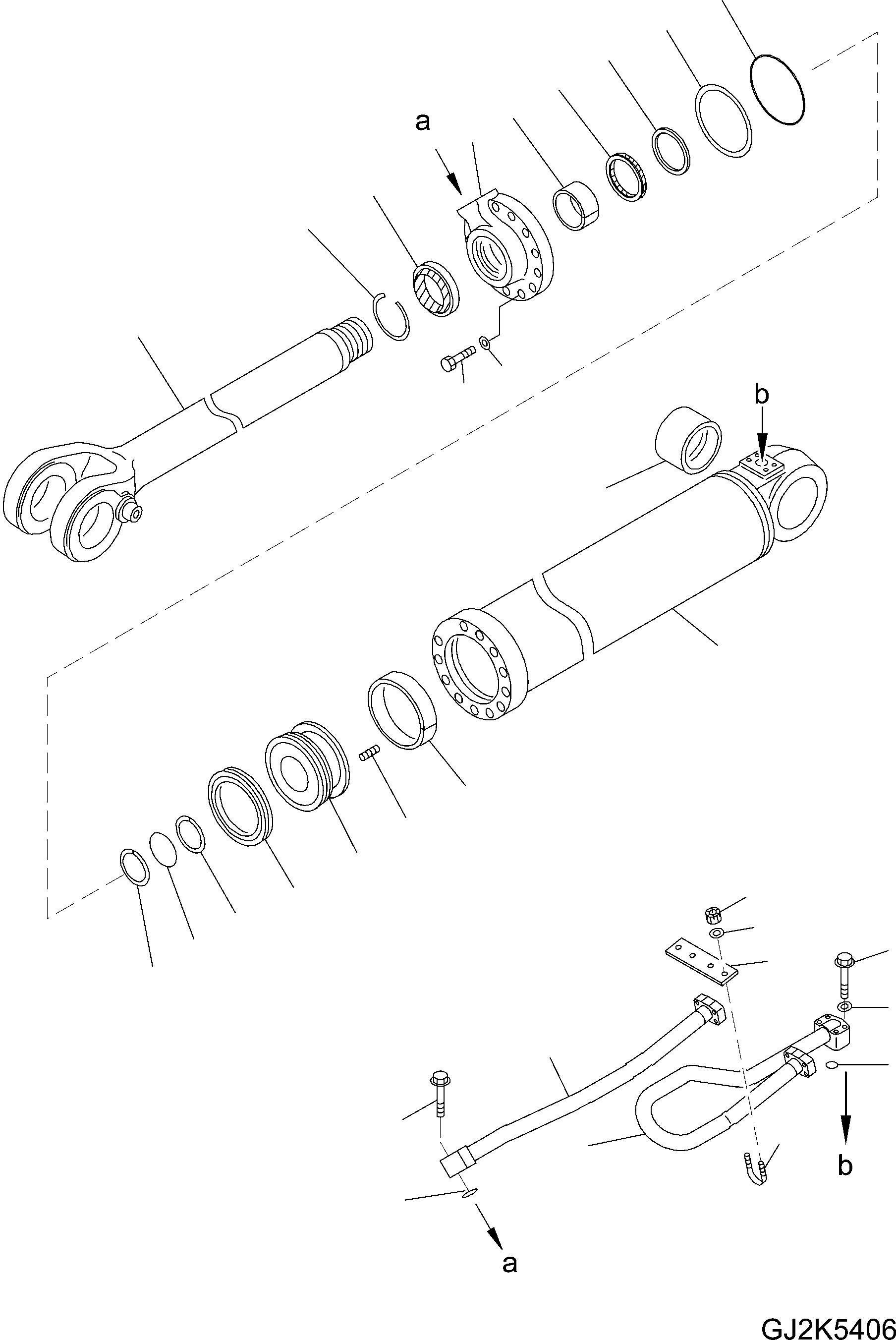 CYLINDER ASSEMBLY RHS 423-63-H2120 KOMATSU