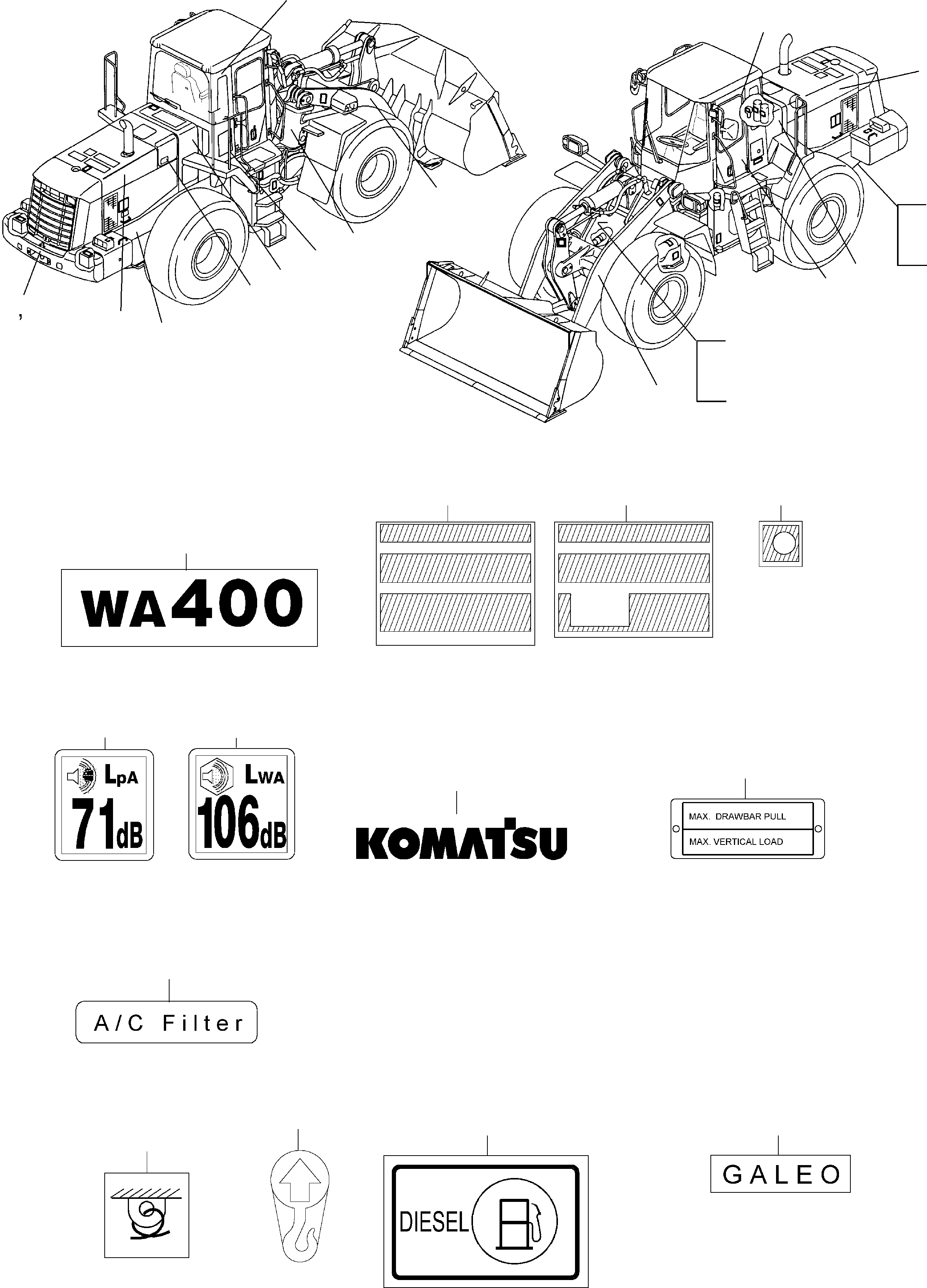 Наклейка 421-93-H2560 KOMATSU