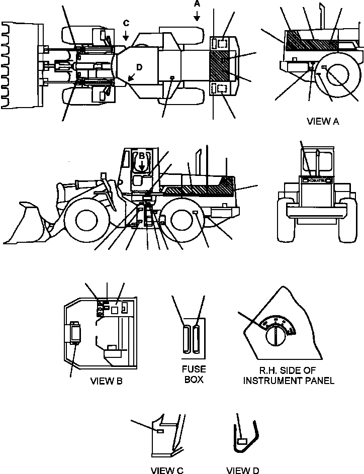 PRODUCT GRAPHIC, IMPORTANT - DIESEL FUEL 1124 685 C3 KOMATSU