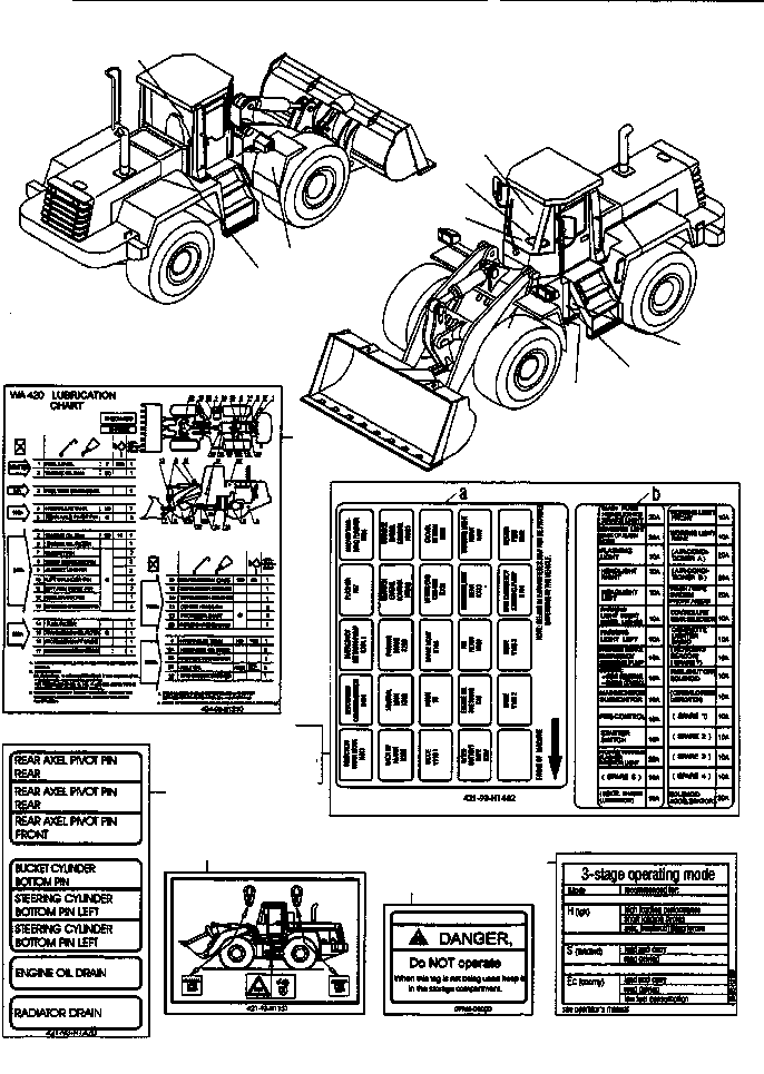 Наклейка 421-93-H1460 KOMATSU