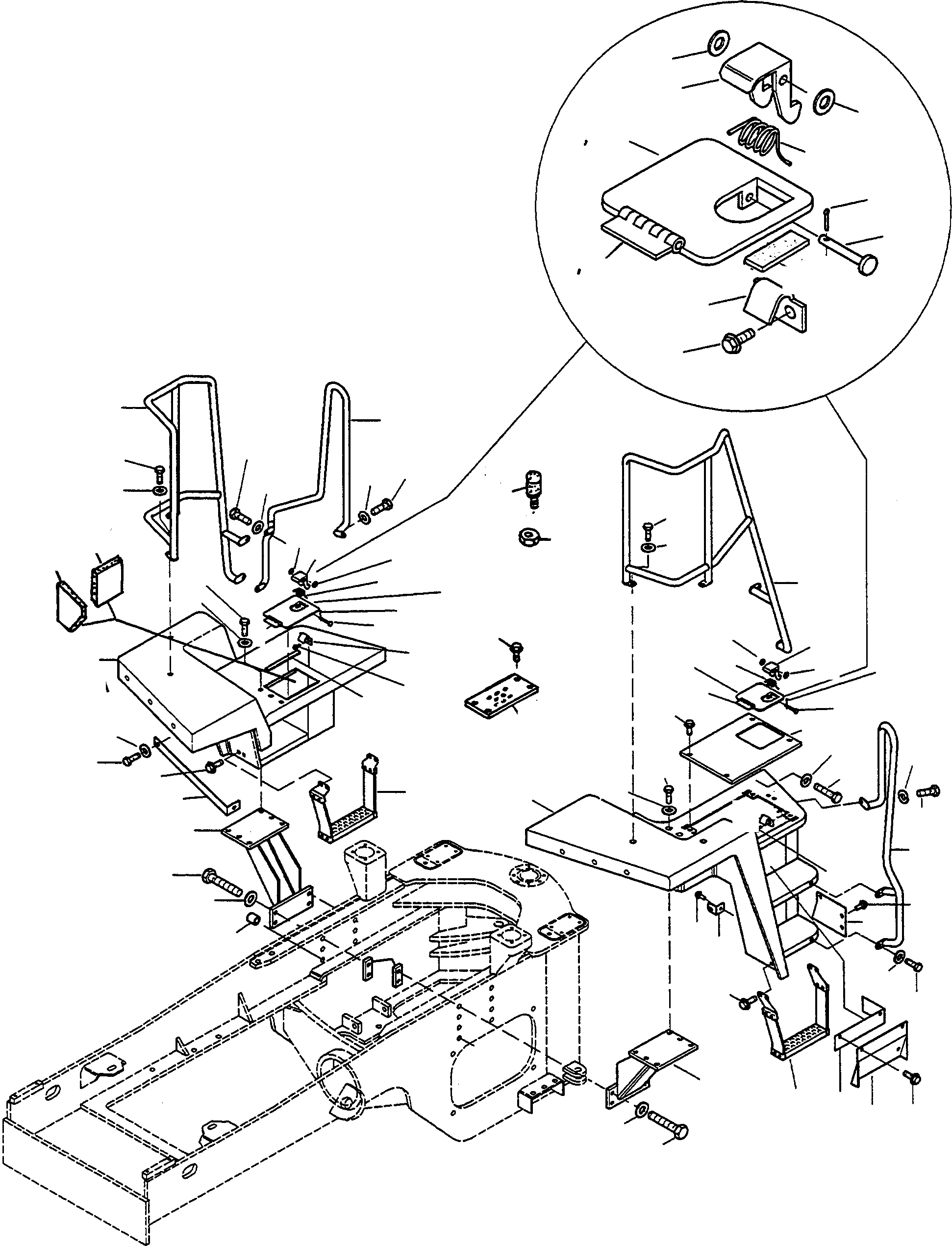 HAND RAIL,L.H. 424-54-25110 KOMATSU