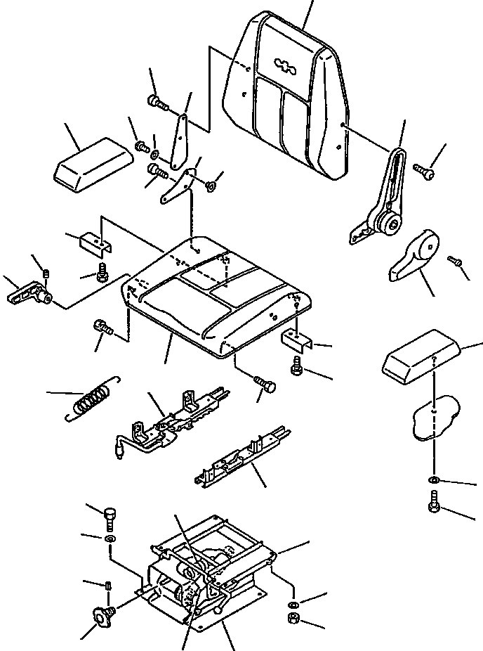 BE REPLACED. IF CONVERTING TO SEARS SEAT SUSPENSION MUST KOMATSU