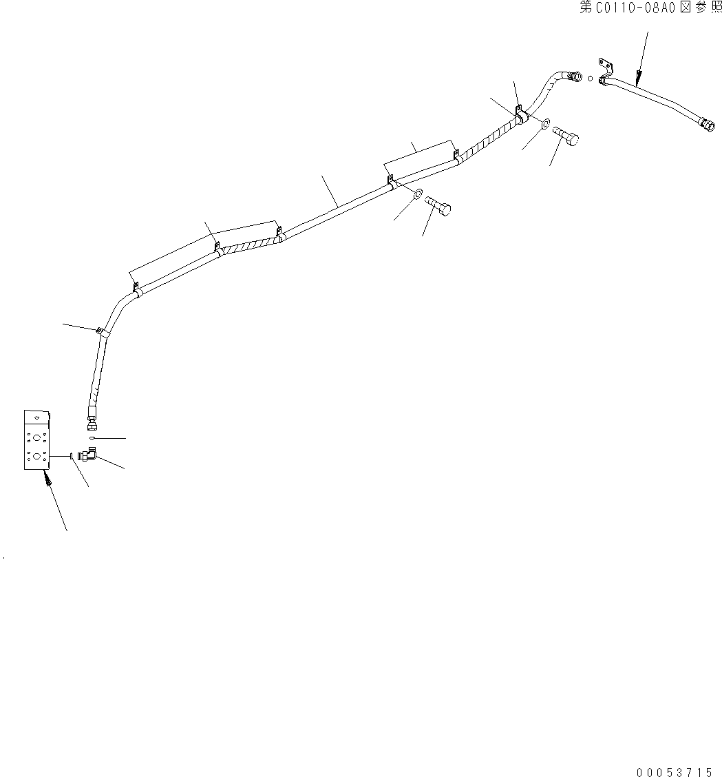 RADIATOR (HYDRAULIC COOLER LINE) See Fig.C0110-09A0 KOMATSU