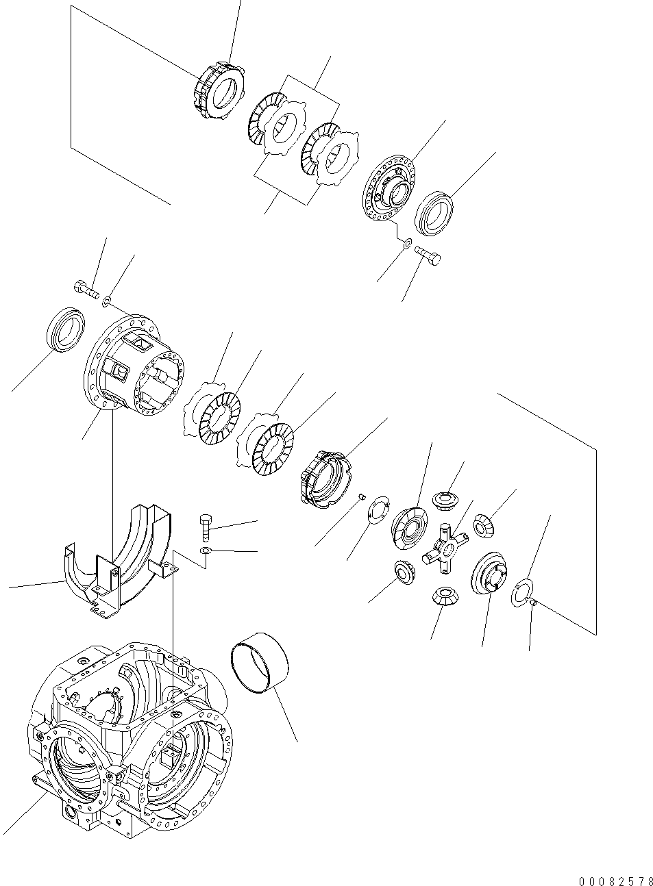 DIFFERENTIAL ASSEMBLY, (LIMITED SLIP DIFF.) (421-23-31092) KOMATSU
