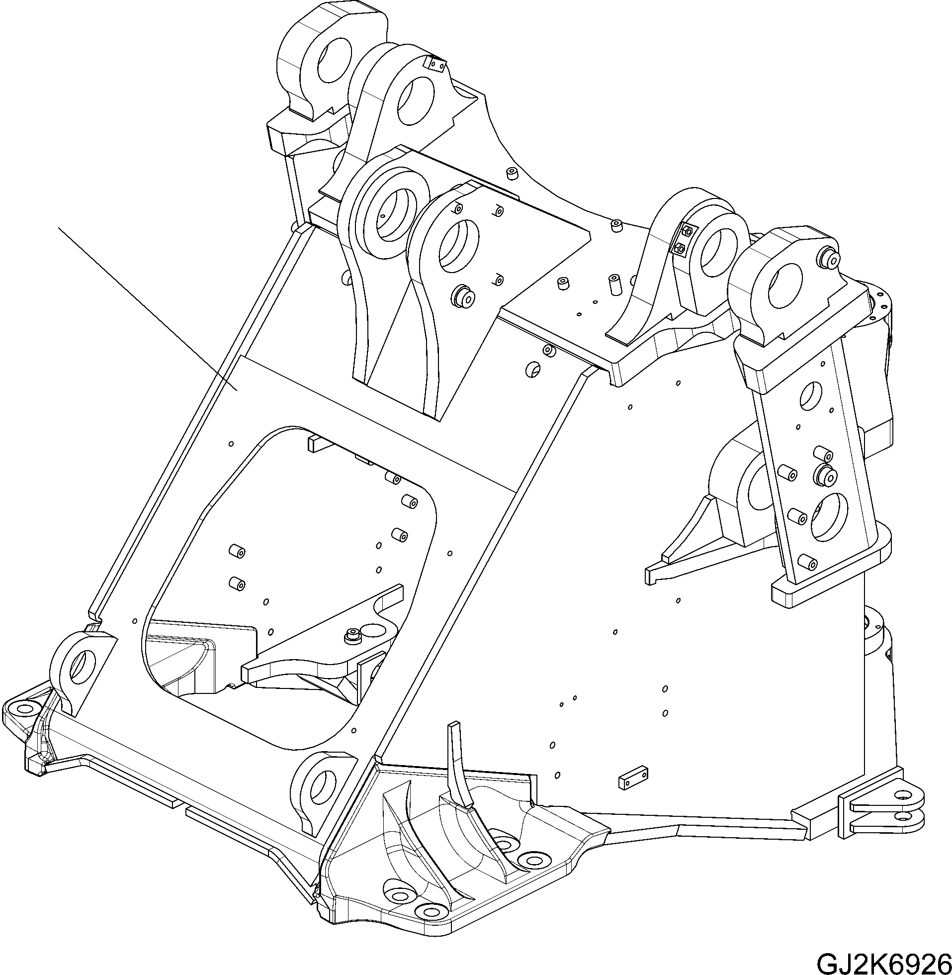FRAME, FRONT 421-46-H1D00 KOMATSU