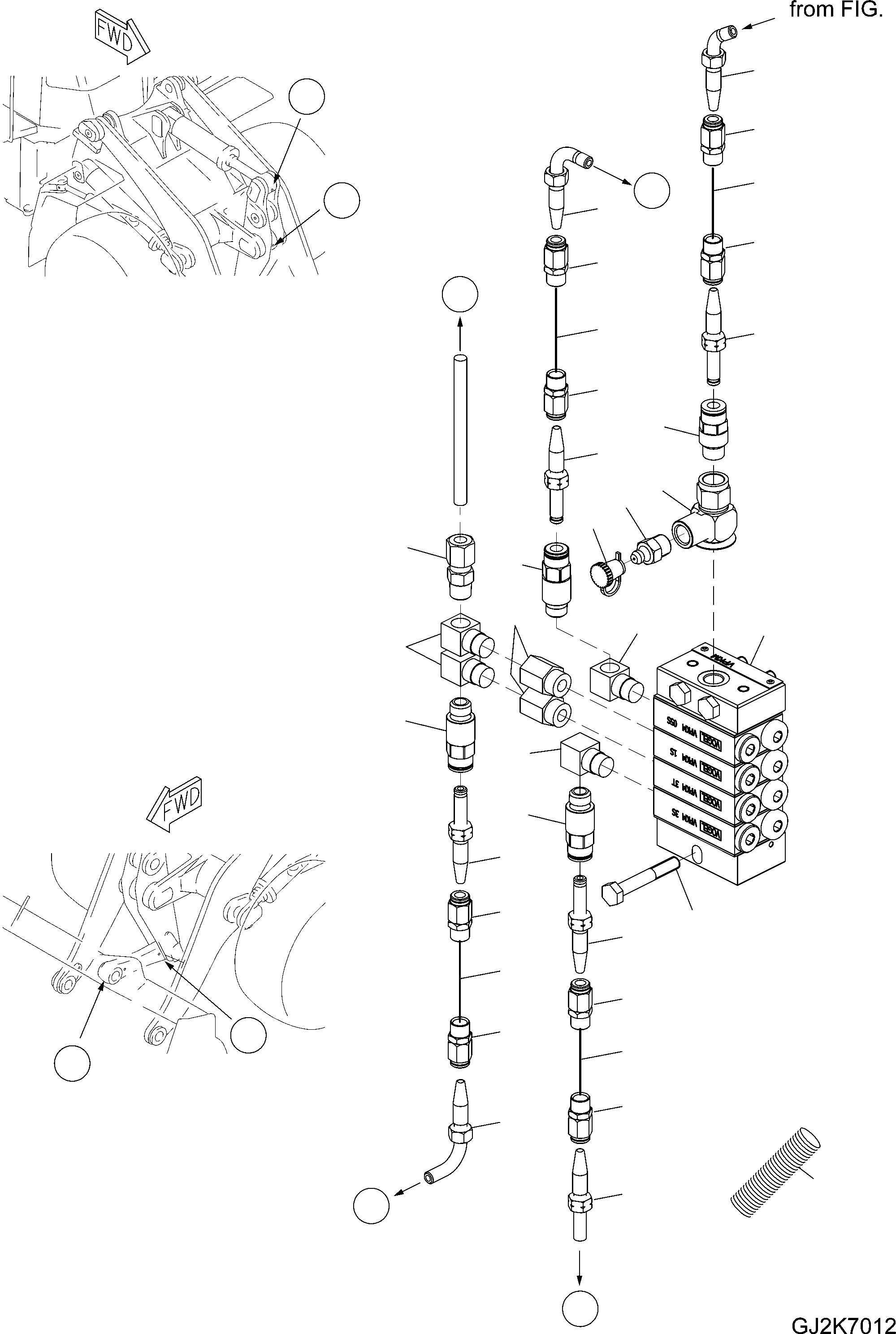 FEEDER ASSEMBLY, BELLCRANK (\8\421-S96-H570) KOMATSU