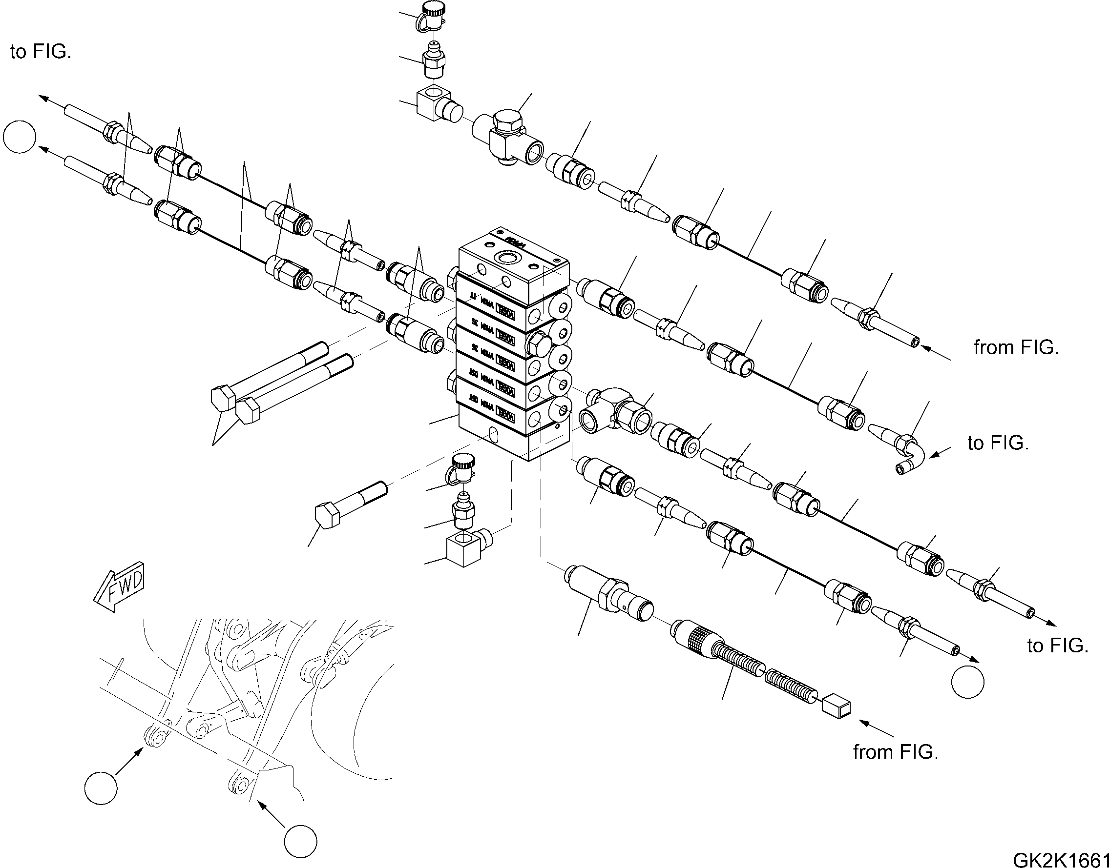 FEEDER ASSEMBLY, FRONT FRAME (\8\421-S96-H560) KOMATSU