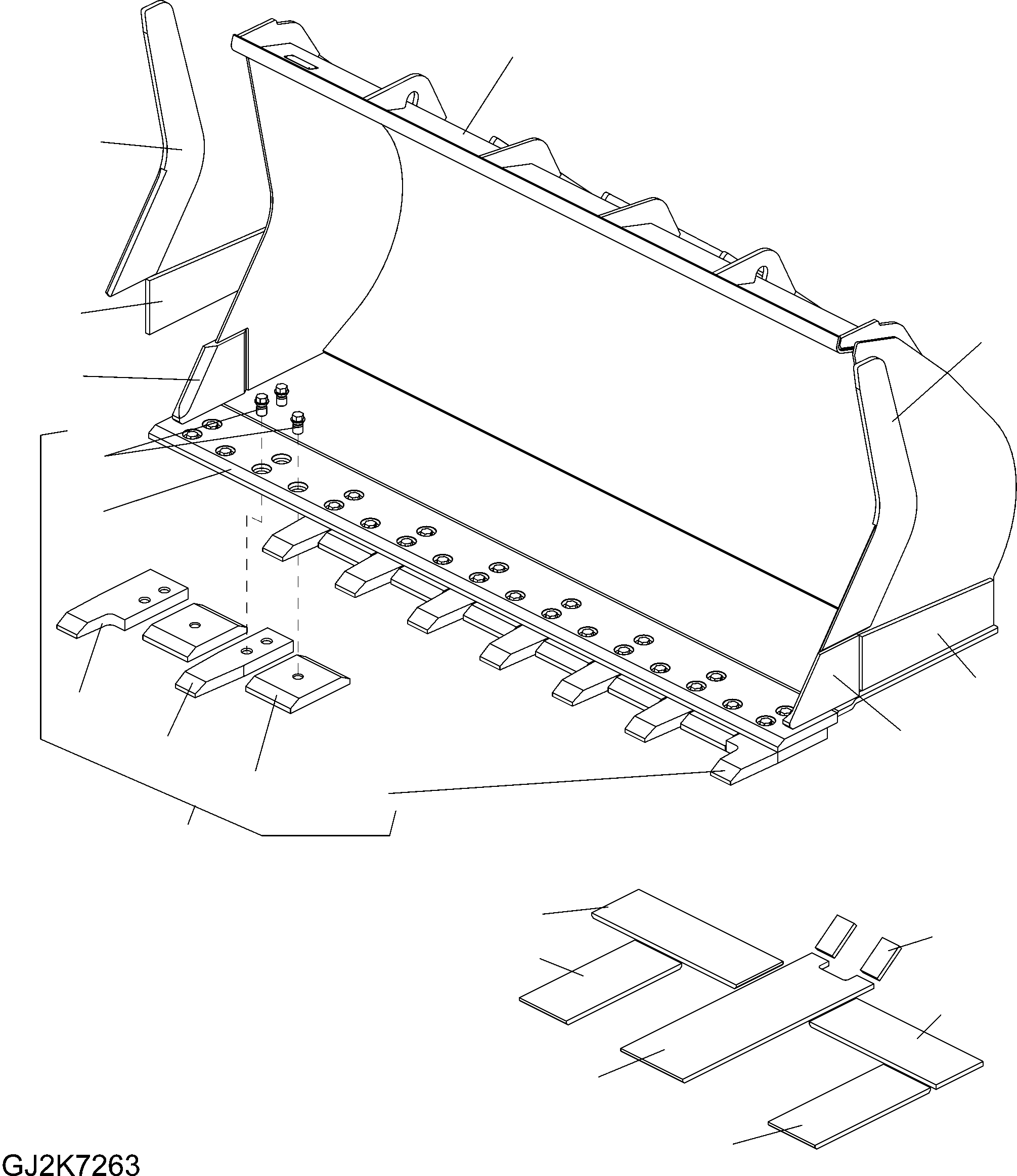WEAR PLATE, LHS 421-76-H2E10 KOMATSU