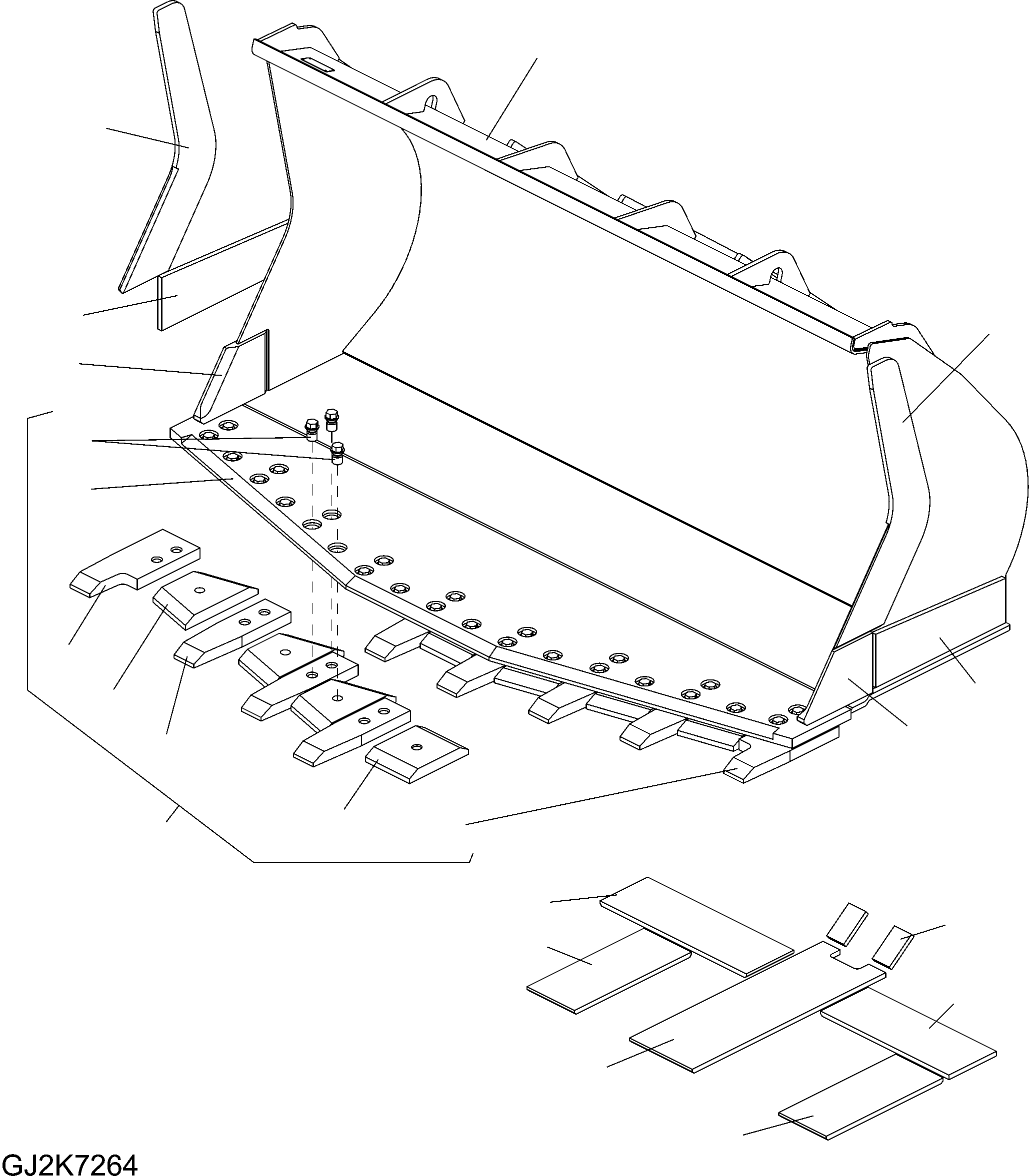 BUCKET, 4.4CBM 421-77-H2560 KOMATSU