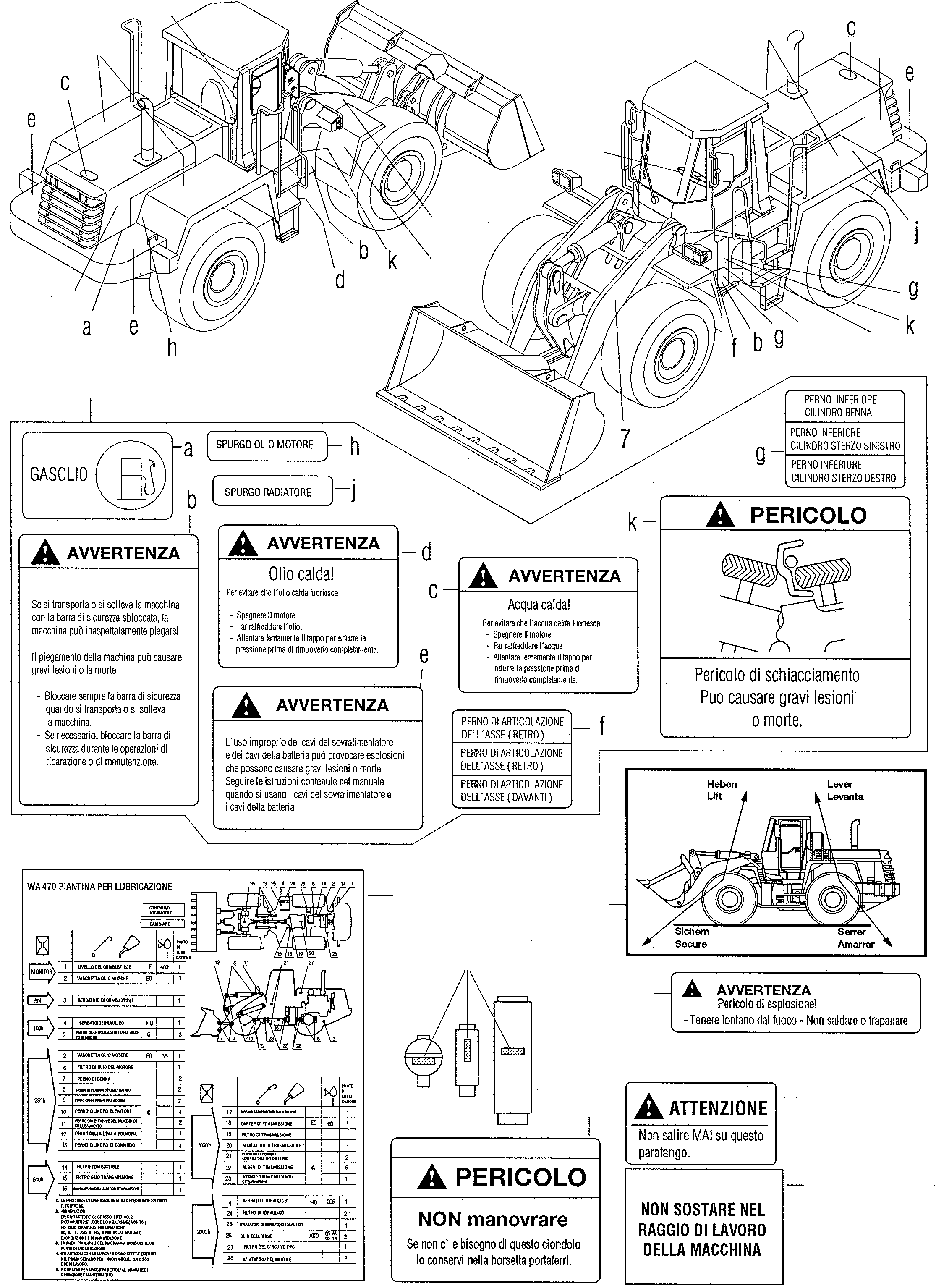NOTE PLATE 421-V05-H150 KOMATSU