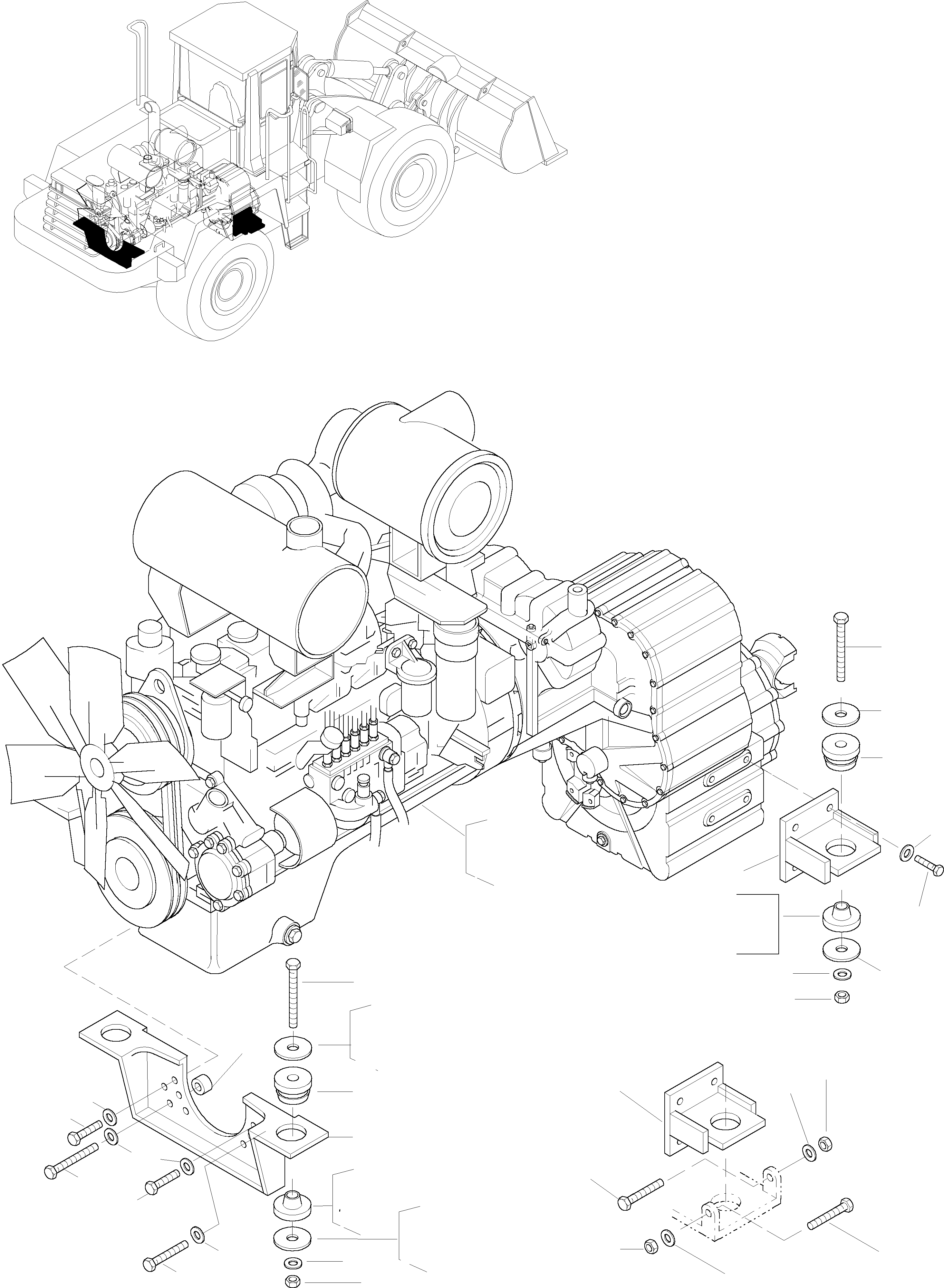 ENGINE 6155-05-HH01 KOMATSU