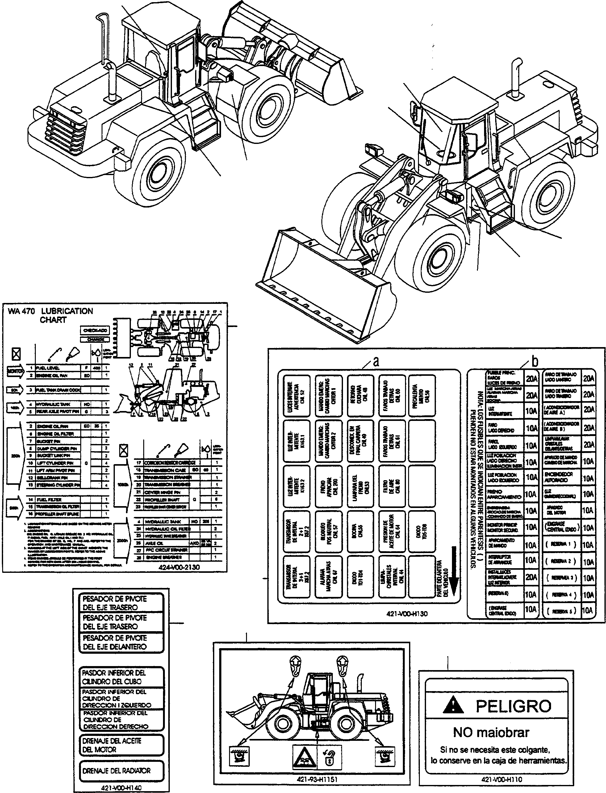 Наклейка 421-V00-2130 KOMATSU