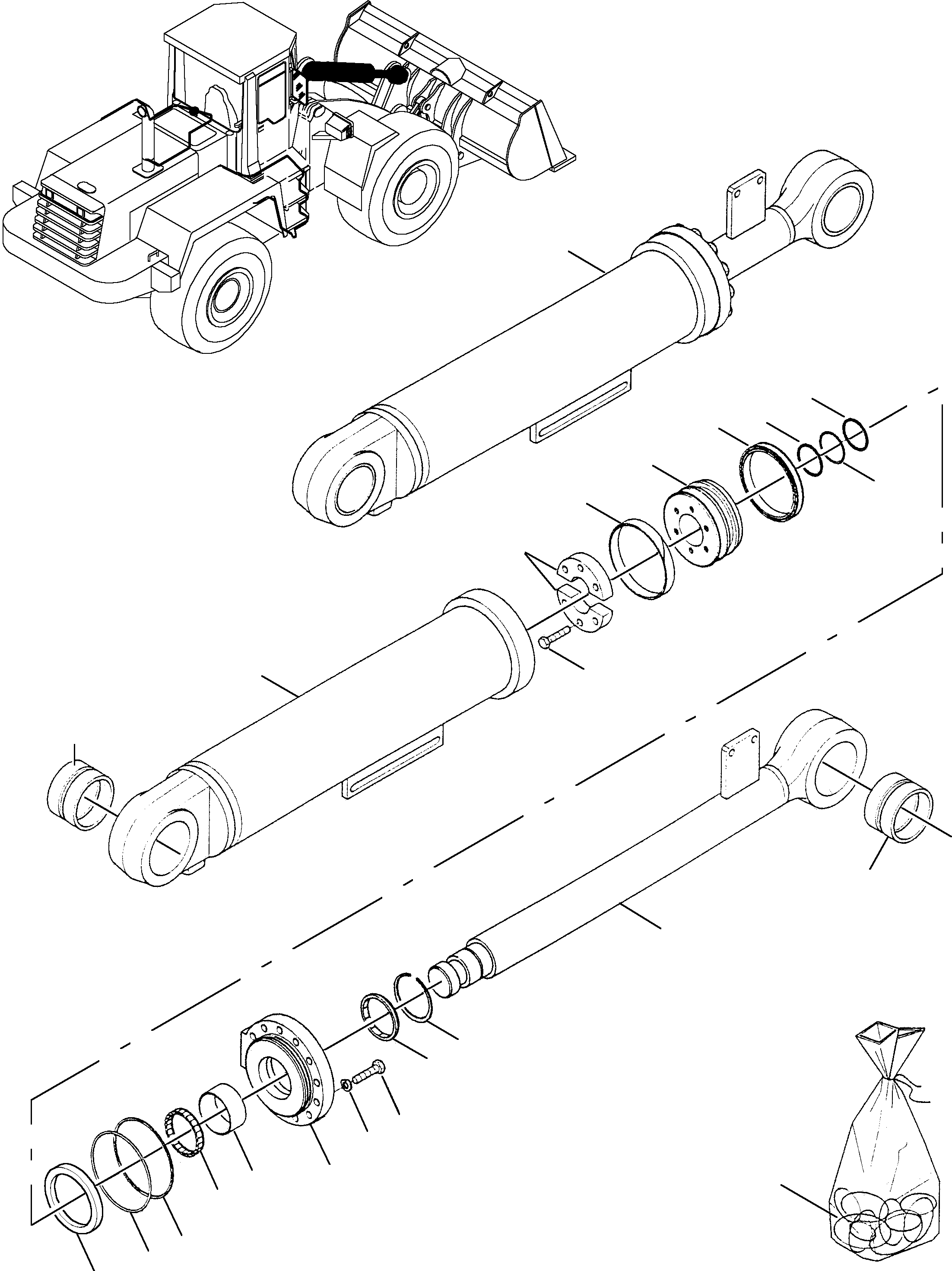 BUCKET CYLINDER 421-V58-H021 KOMATSU
