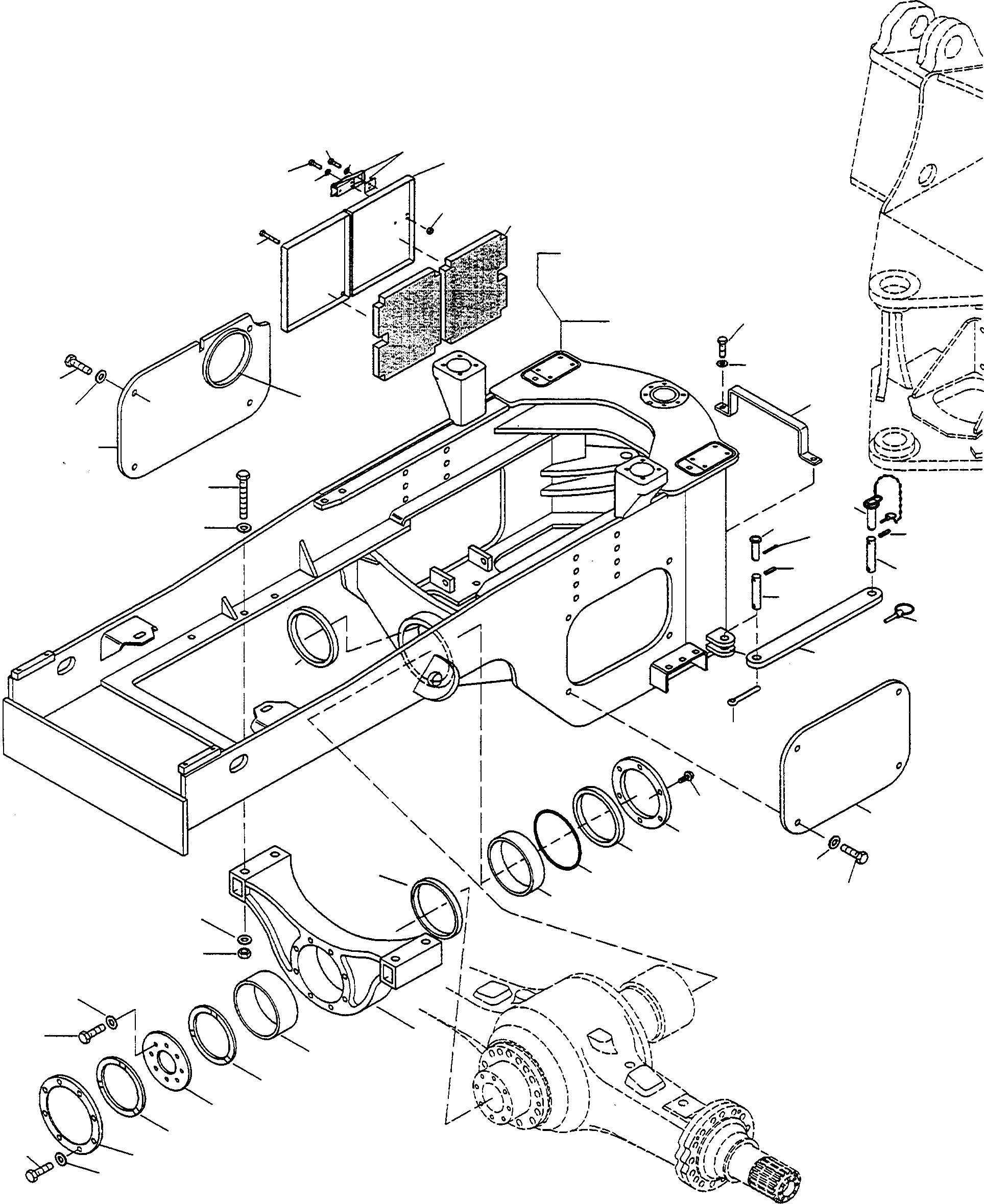 Задняя рама 421-46-22200 KOMATSU