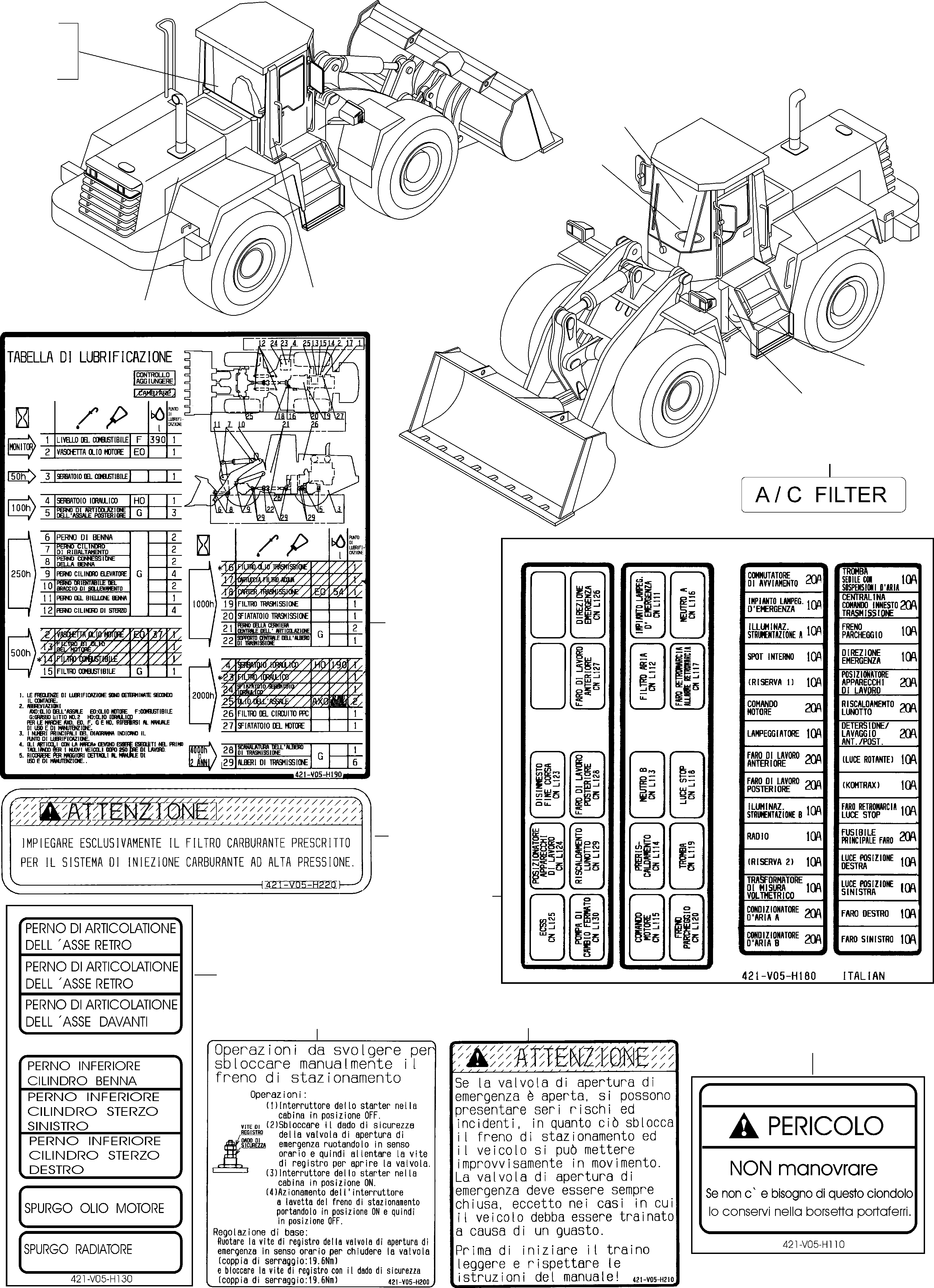 Предупреждающая табличка 421-V05-H220 KOMATSU