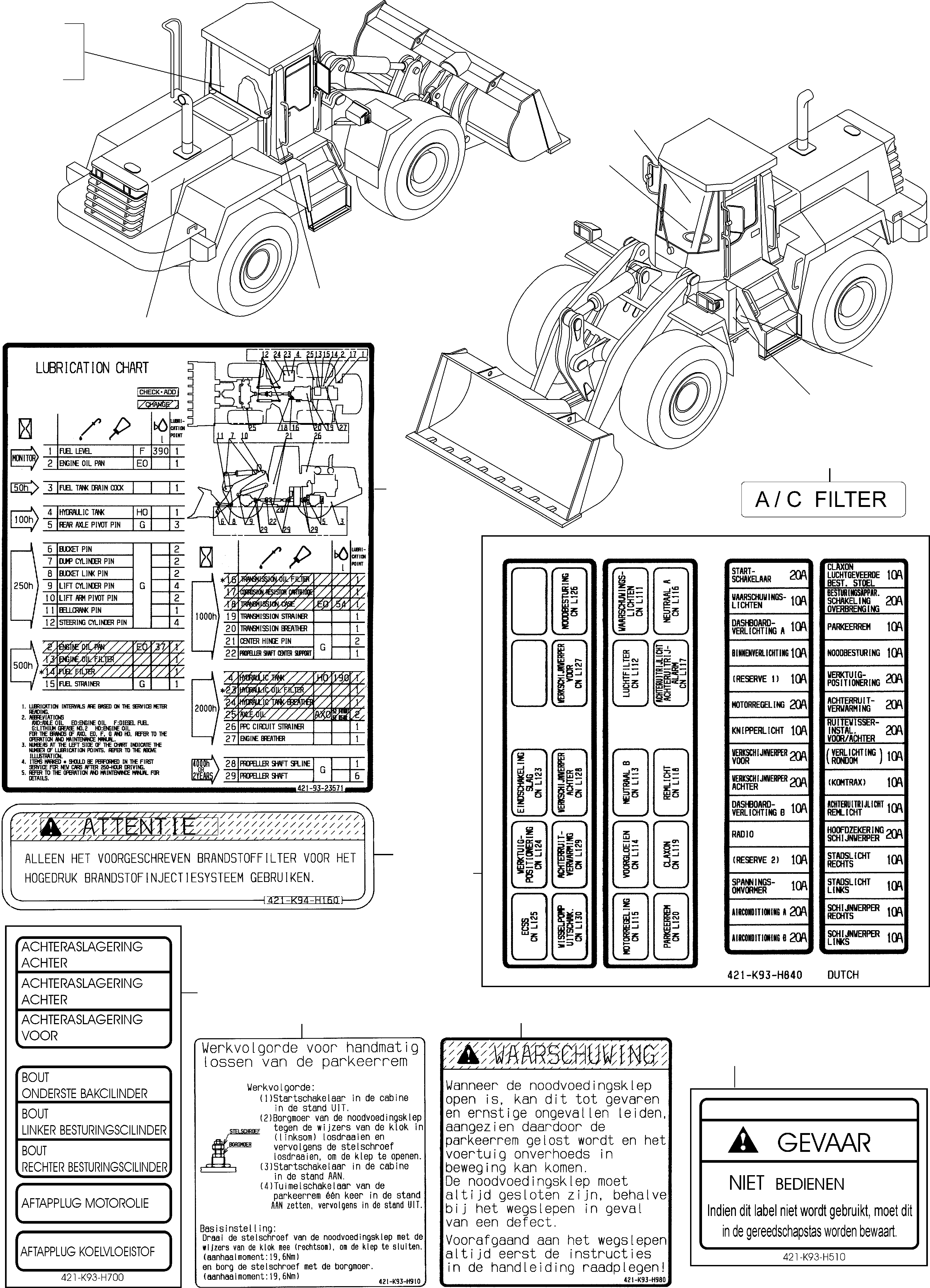 Предупреждающая табличка 421-K94-H160 KOMATSU