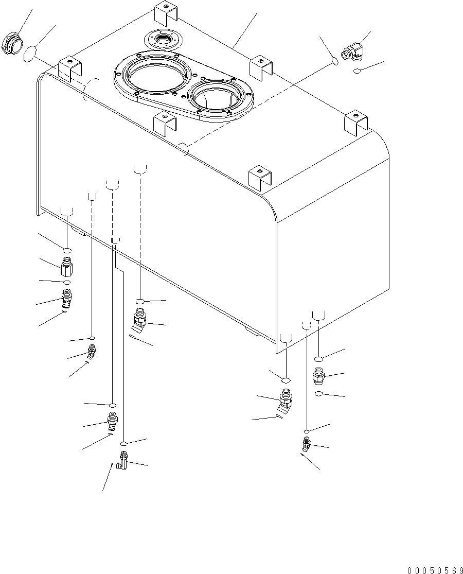 HYDRAULIC TANK ASSEMBLY 421-60-H5310 KOMATSU