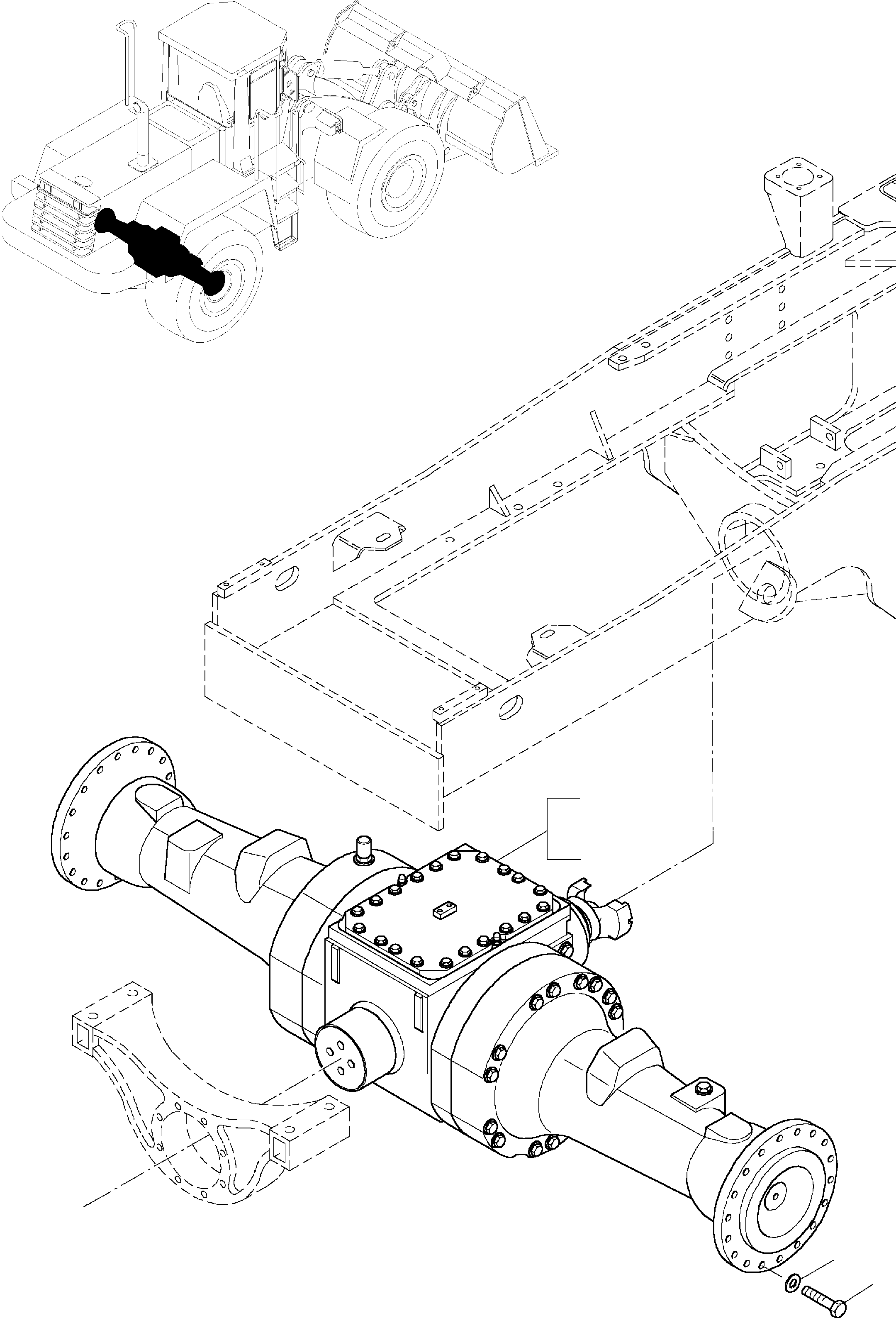 AXLE ASS'Y,REAR (LIMITED SLIP DIFF.) 421-23-30160 KOMATSU