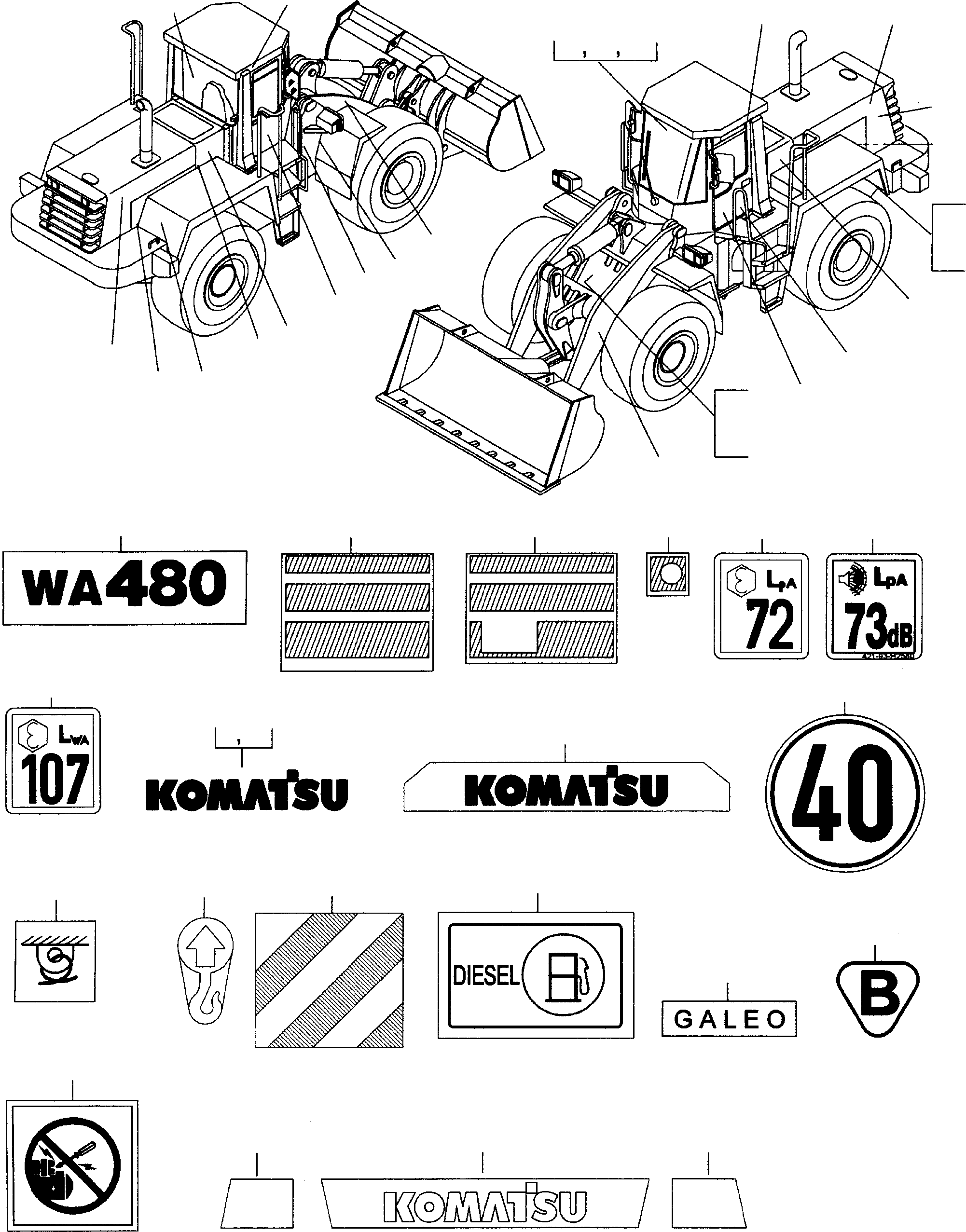 IDENTITY PLATE 421-93-H1820 KOMATSU