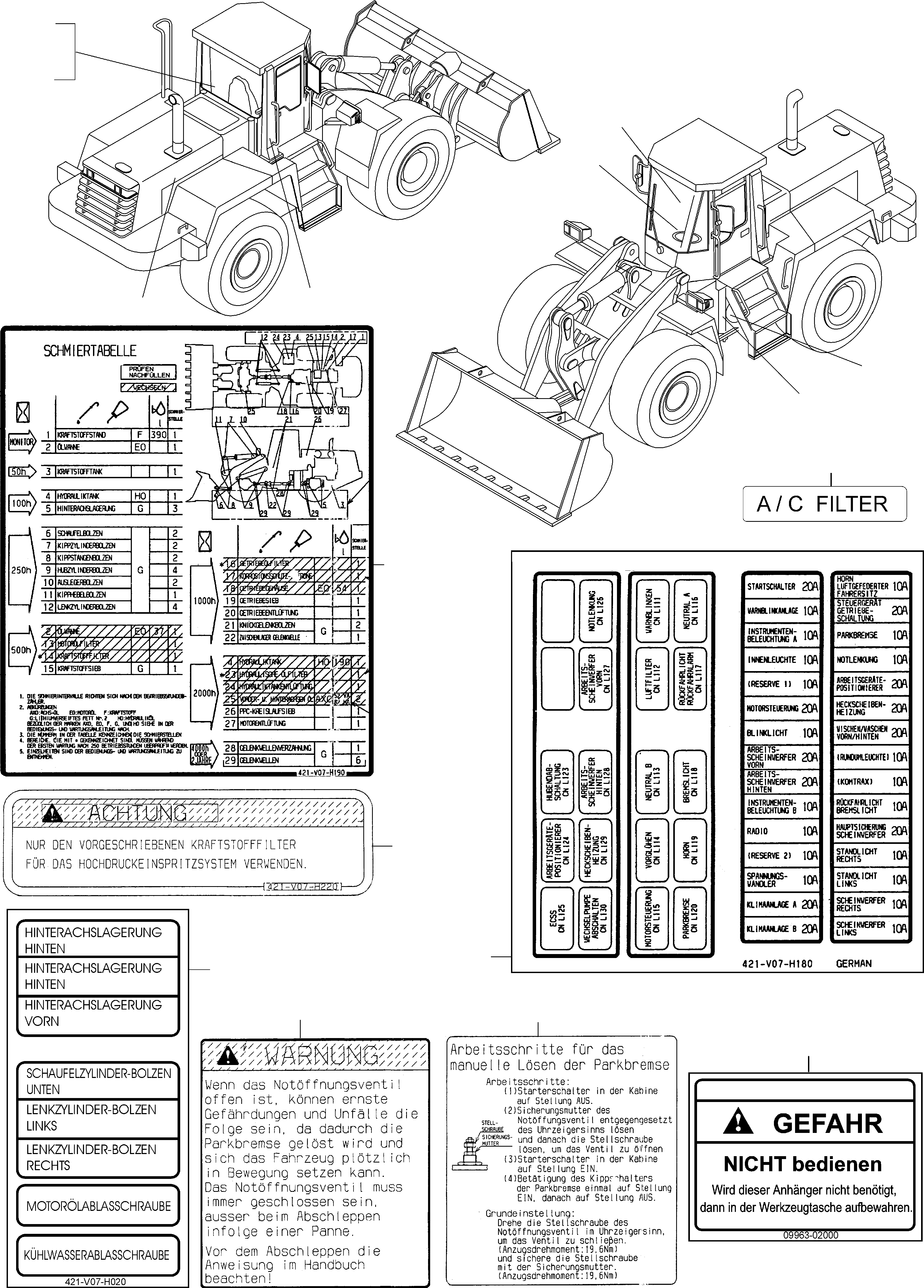 NOTE PLATE 421-V07-H230 KOMATSU